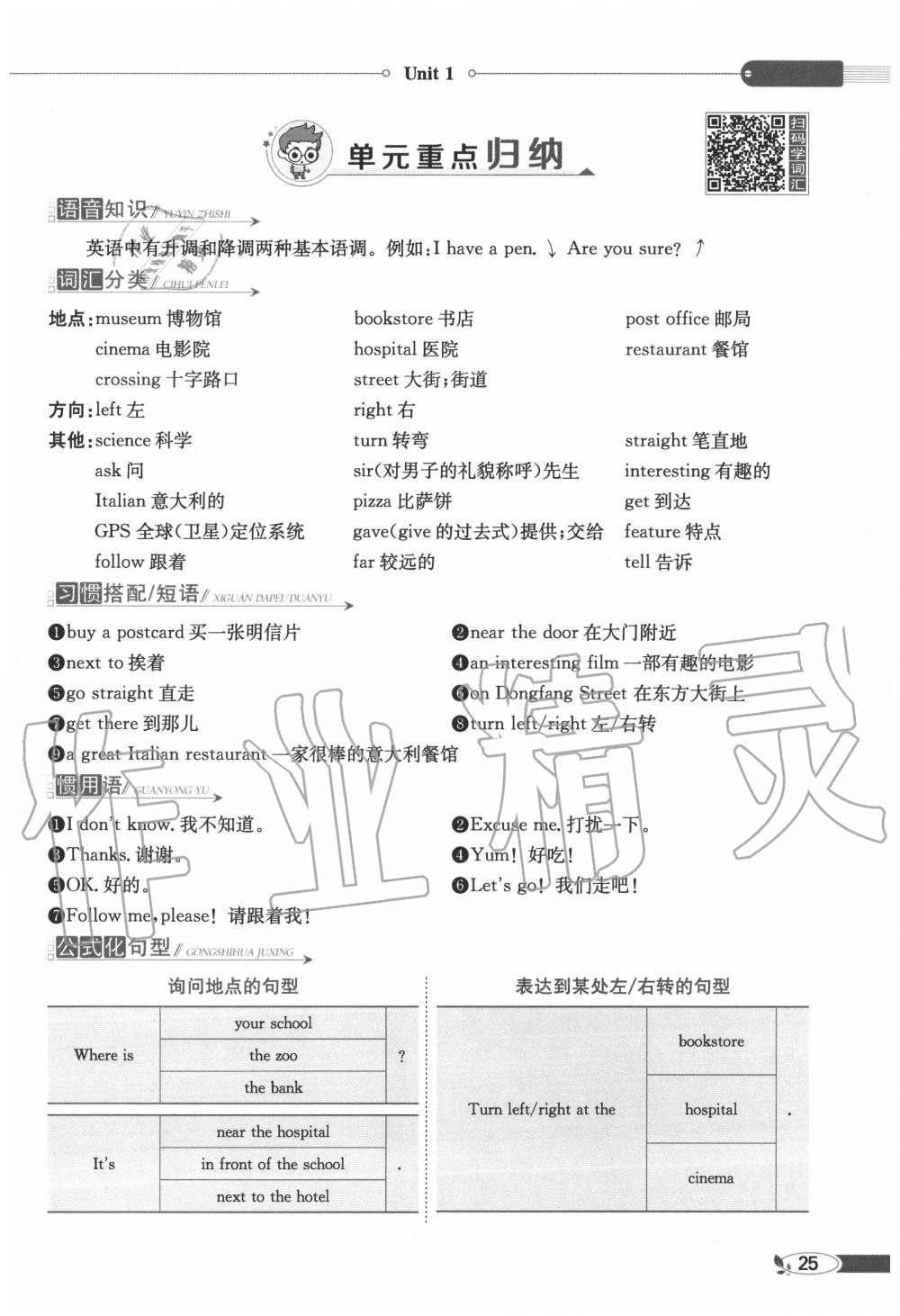 2020年教材课本六年级英语上册人教PEP版 参考答案第25页