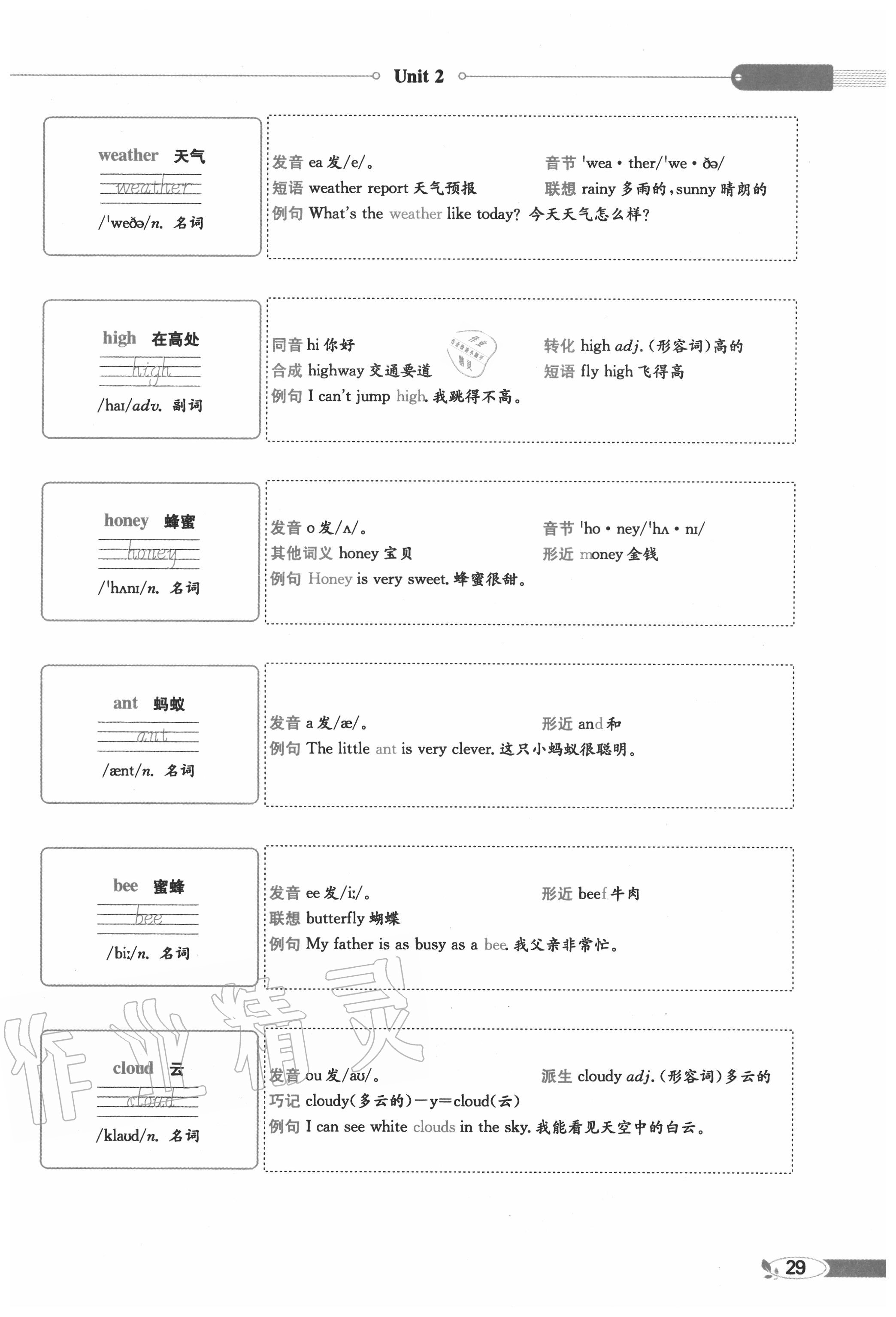 2020年教材课本六年级英语上册译林版 参考答案第29页