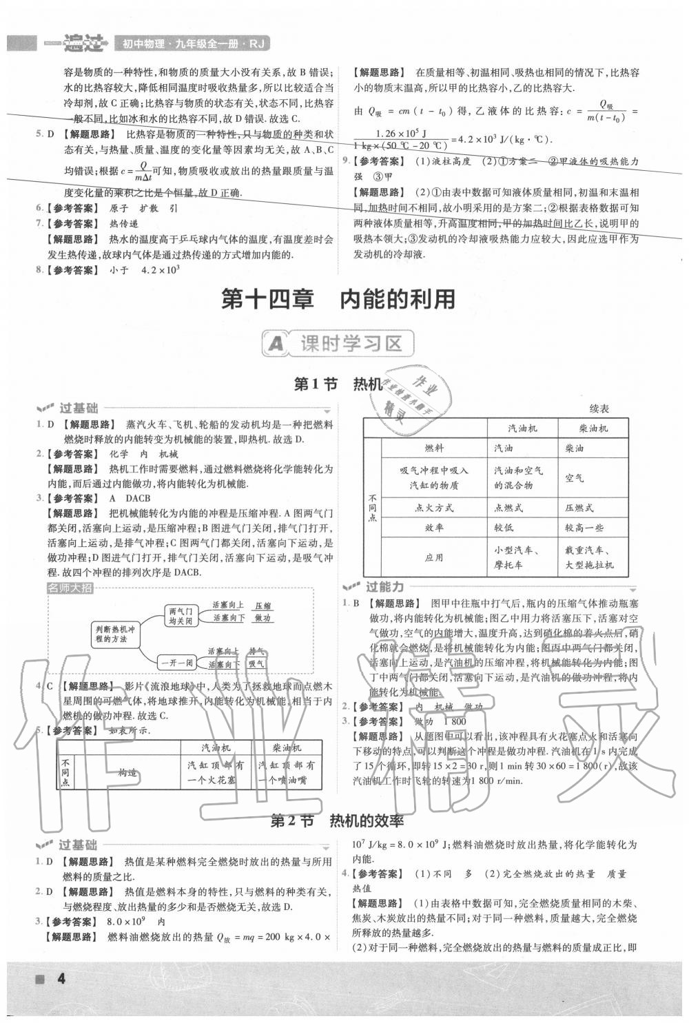 2020年一遍過初中物理九年級(jí)全一冊(cè)人教版 第4頁(yè)