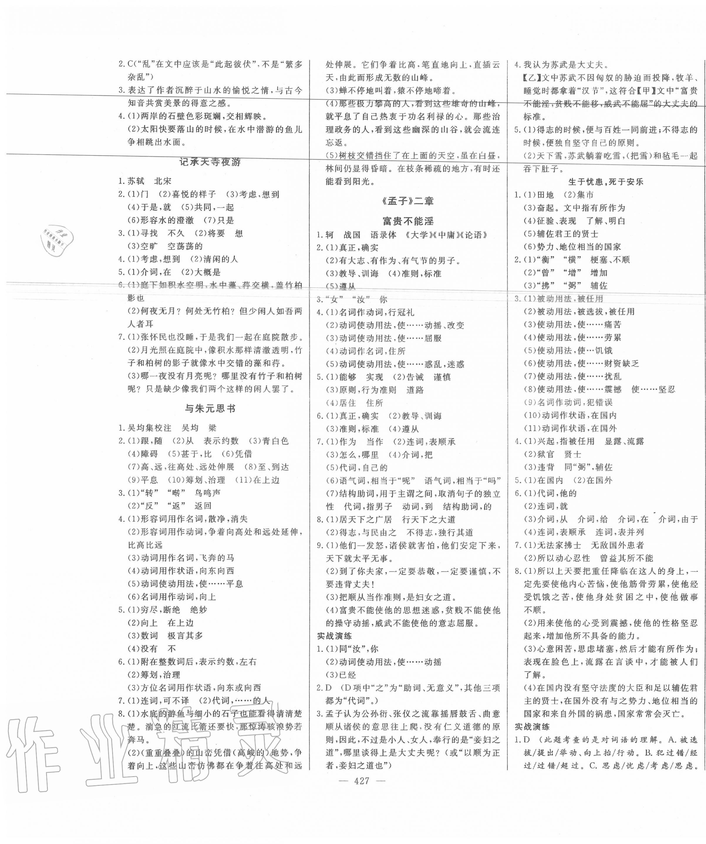 2020年智慧大课堂学业总复习全程精练语文人教版 第11页