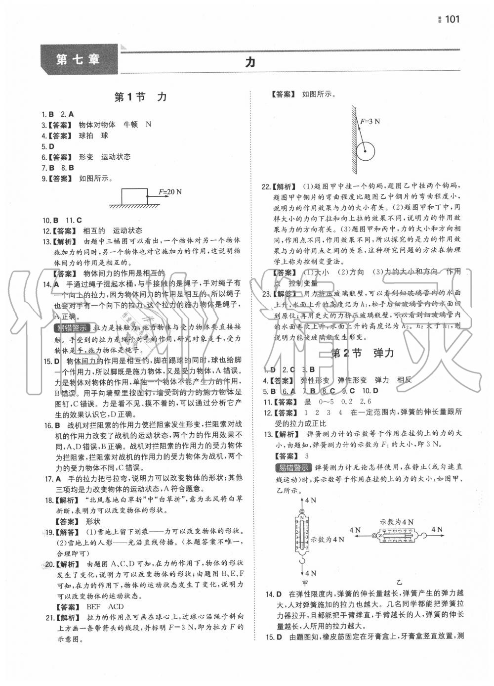 2020年一本八年級(jí)物理下冊(cè)人教版 第1頁(yè)