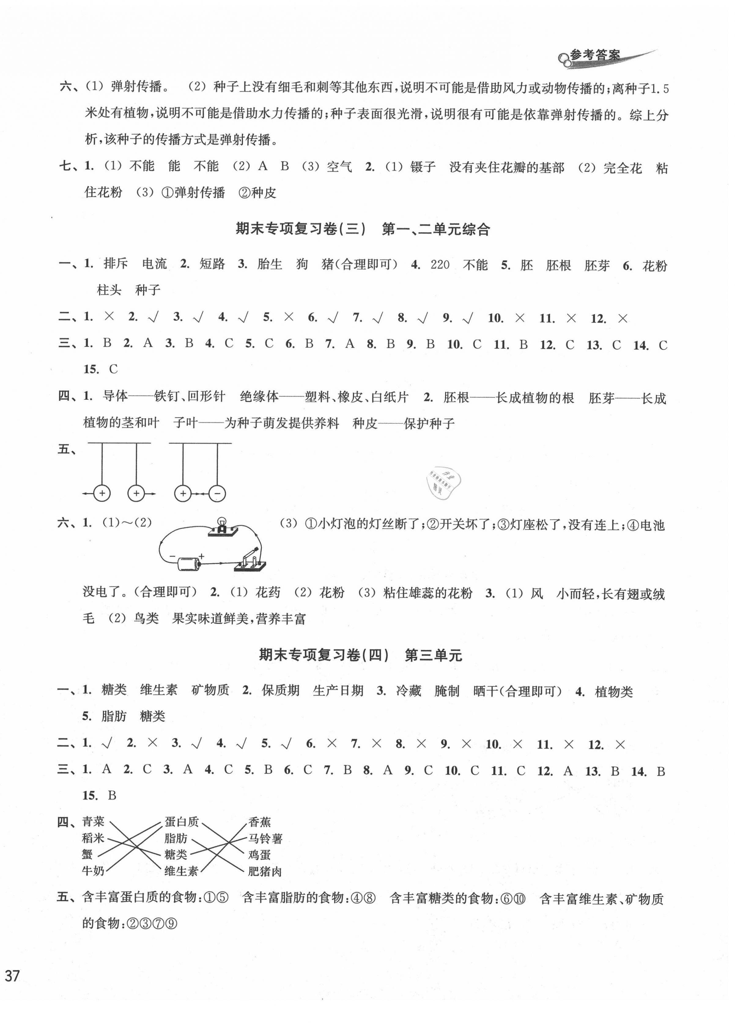 2020年各地期末名卷精選四年級科學下冊 第2頁