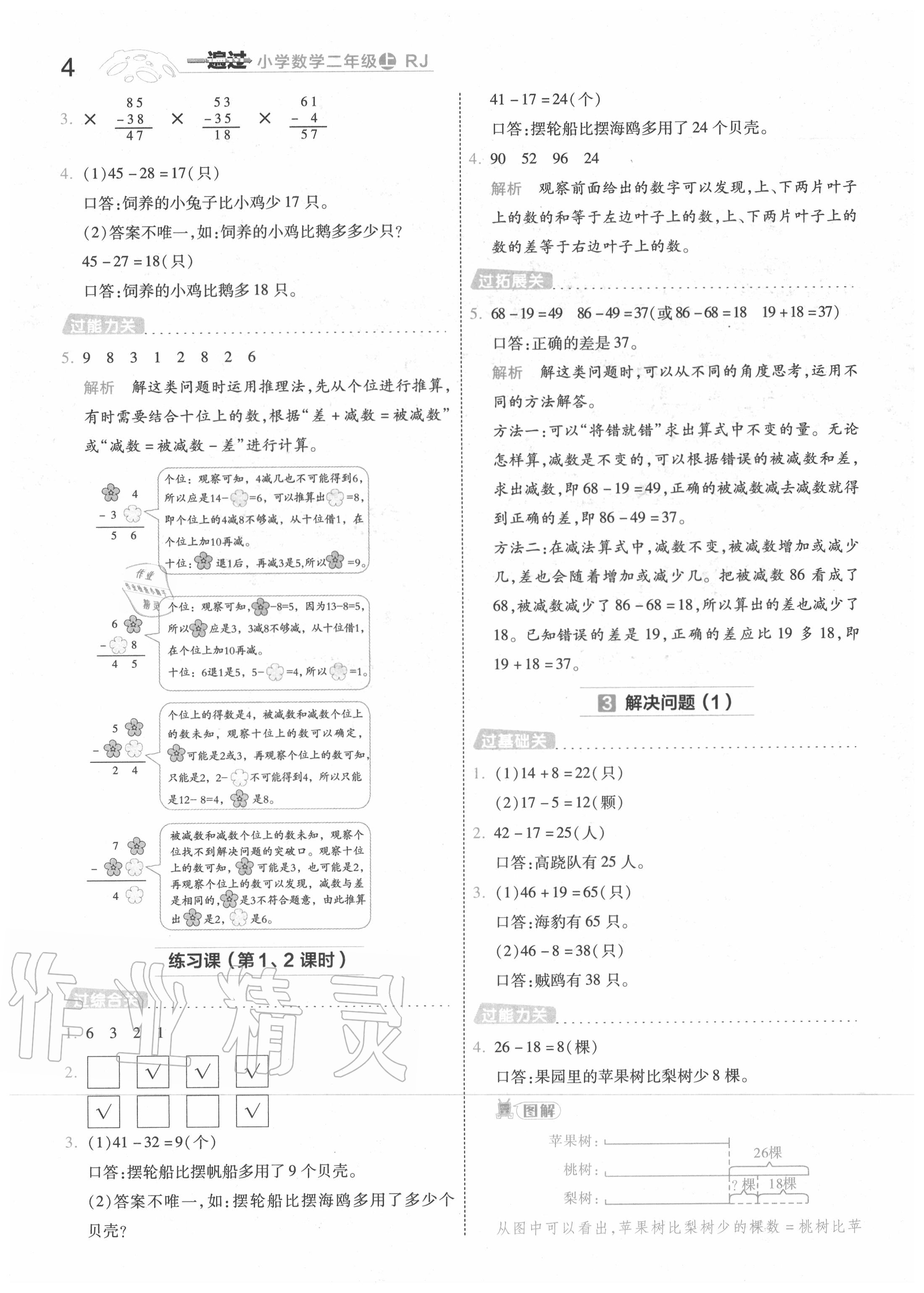 2020年一遍過小學(xué)數(shù)學(xué)二年級上冊人教版 第4頁