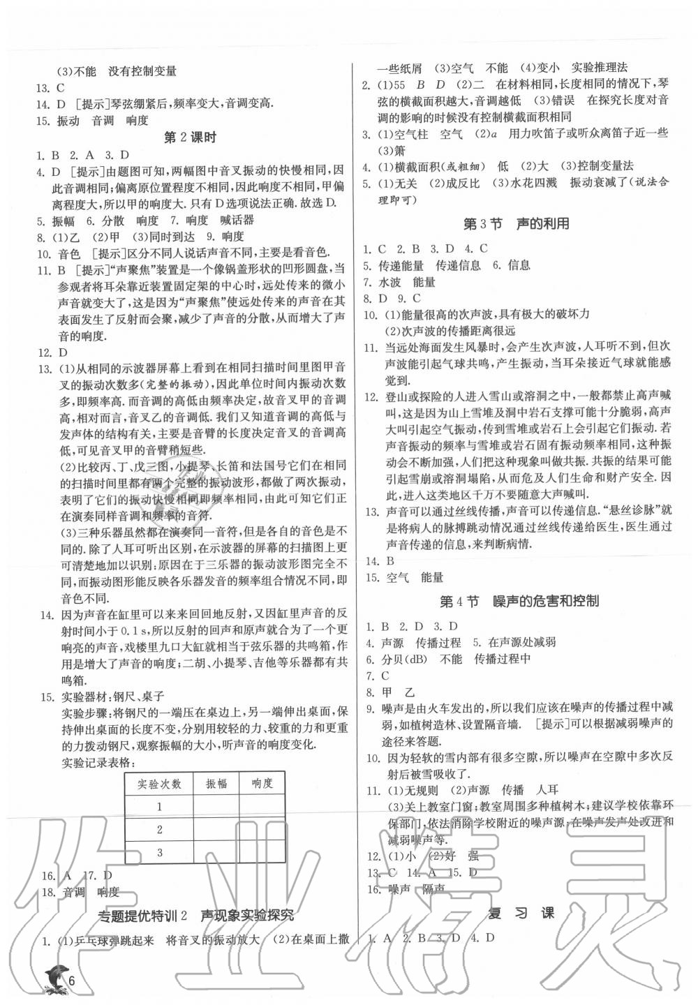 2020年實驗班提優(yōu)訓練八年級物理上冊人教版 第6頁