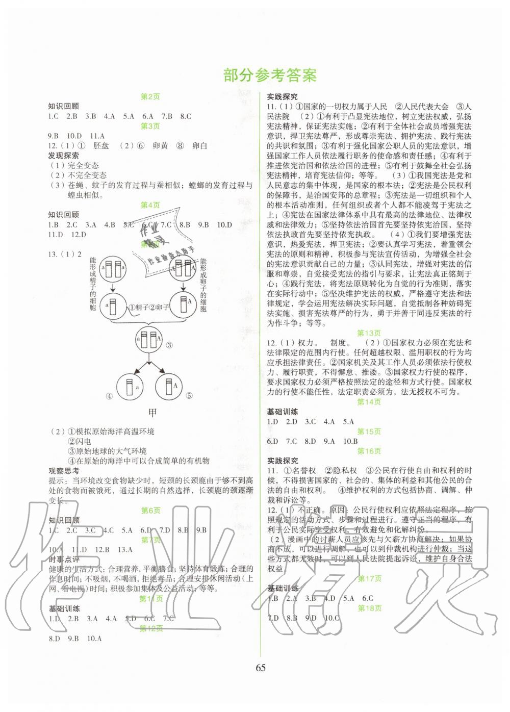 2020年假日综合八年级吉林出版集团有限责任公司 第1页