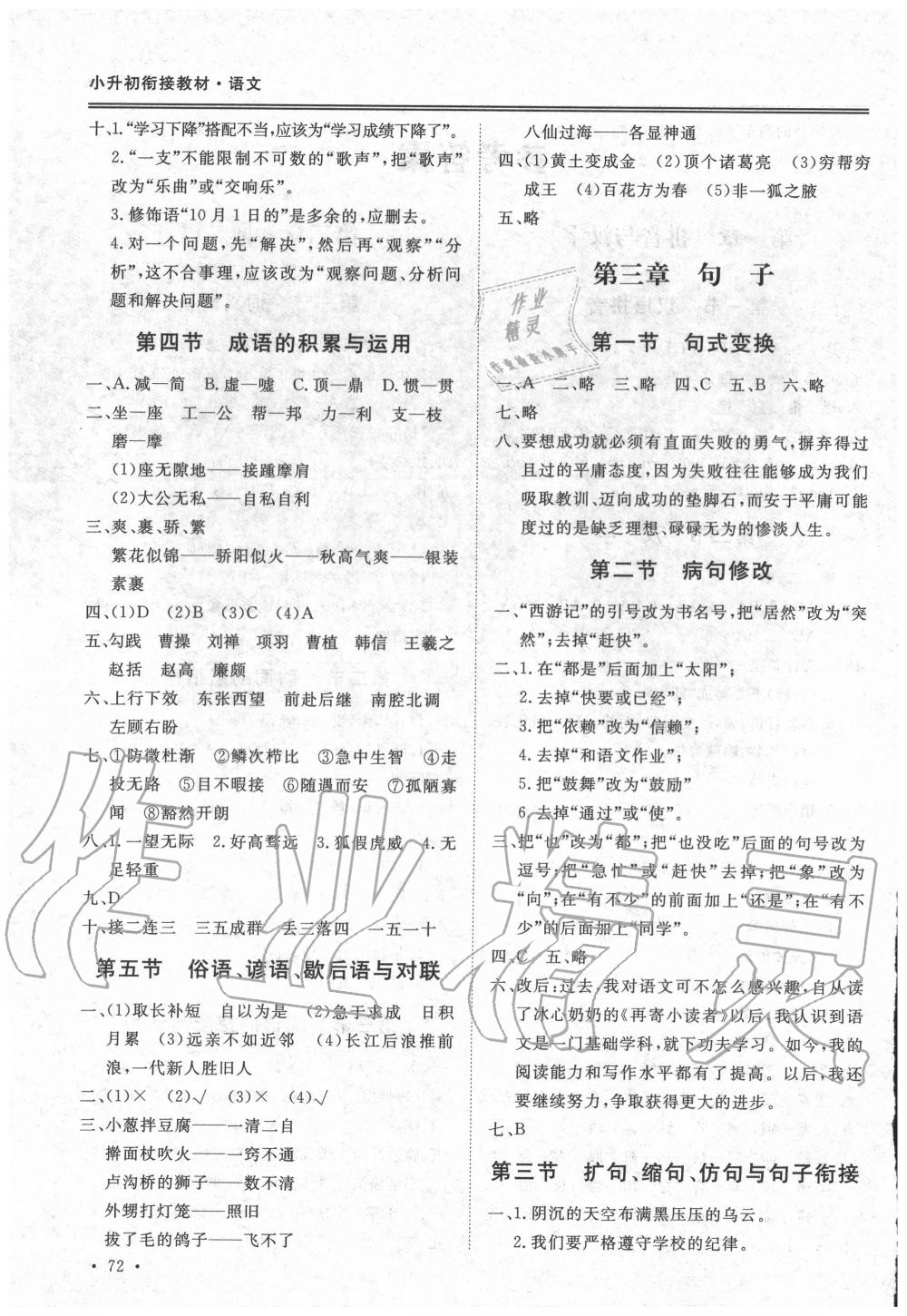 2020年小升初衔接教材语文 第2页