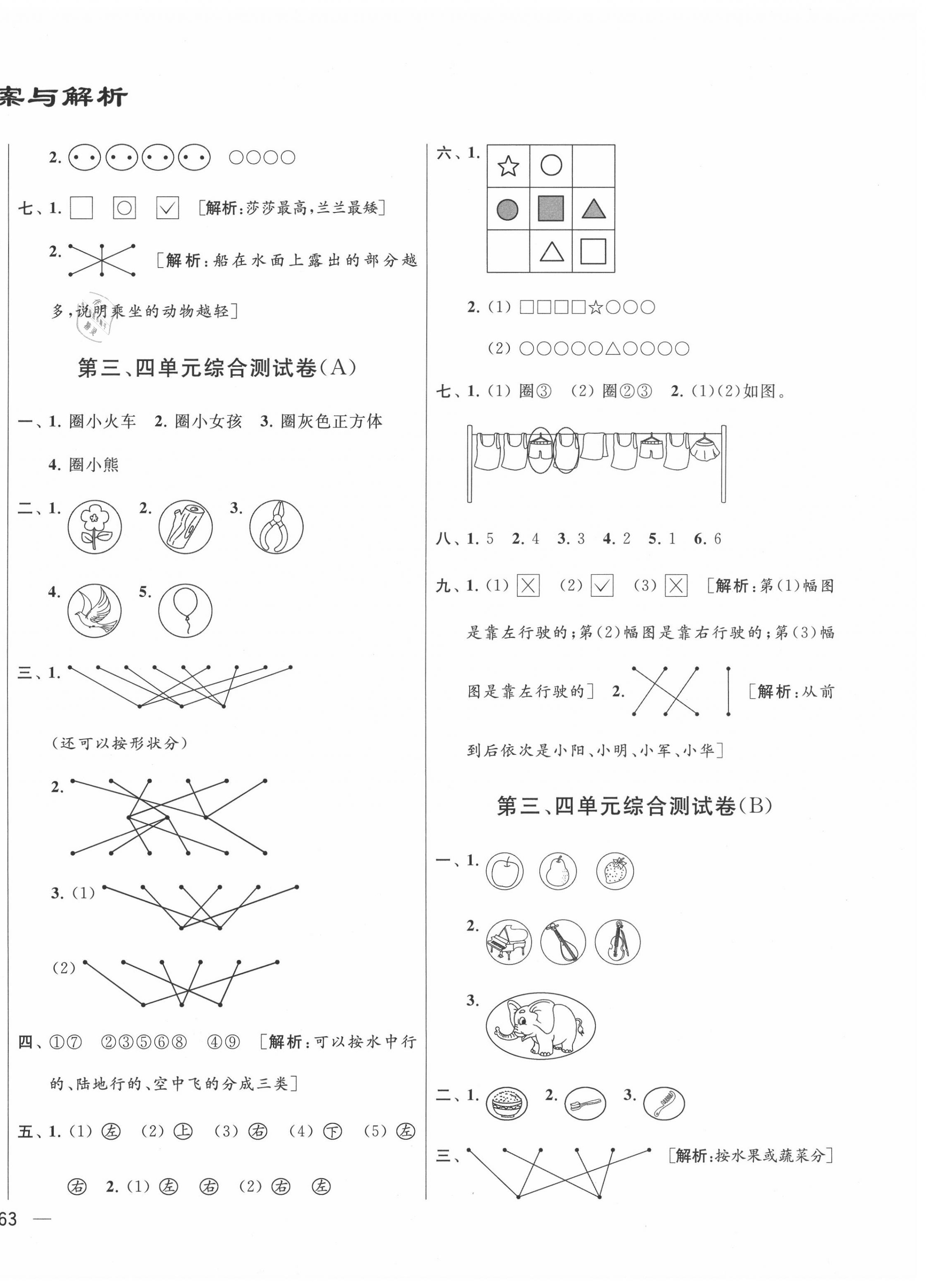 2020年亮點(diǎn)給力大試卷一年級(jí)數(shù)學(xué)上冊(cè)江蘇版 第2頁