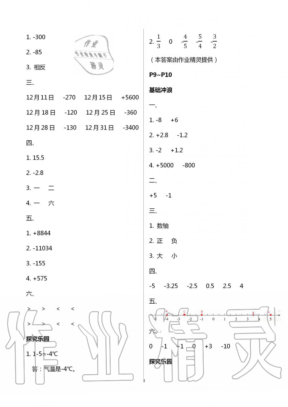 2020年開心假期暑假作業(yè)六年級數(shù)學武漢出版社 第3頁