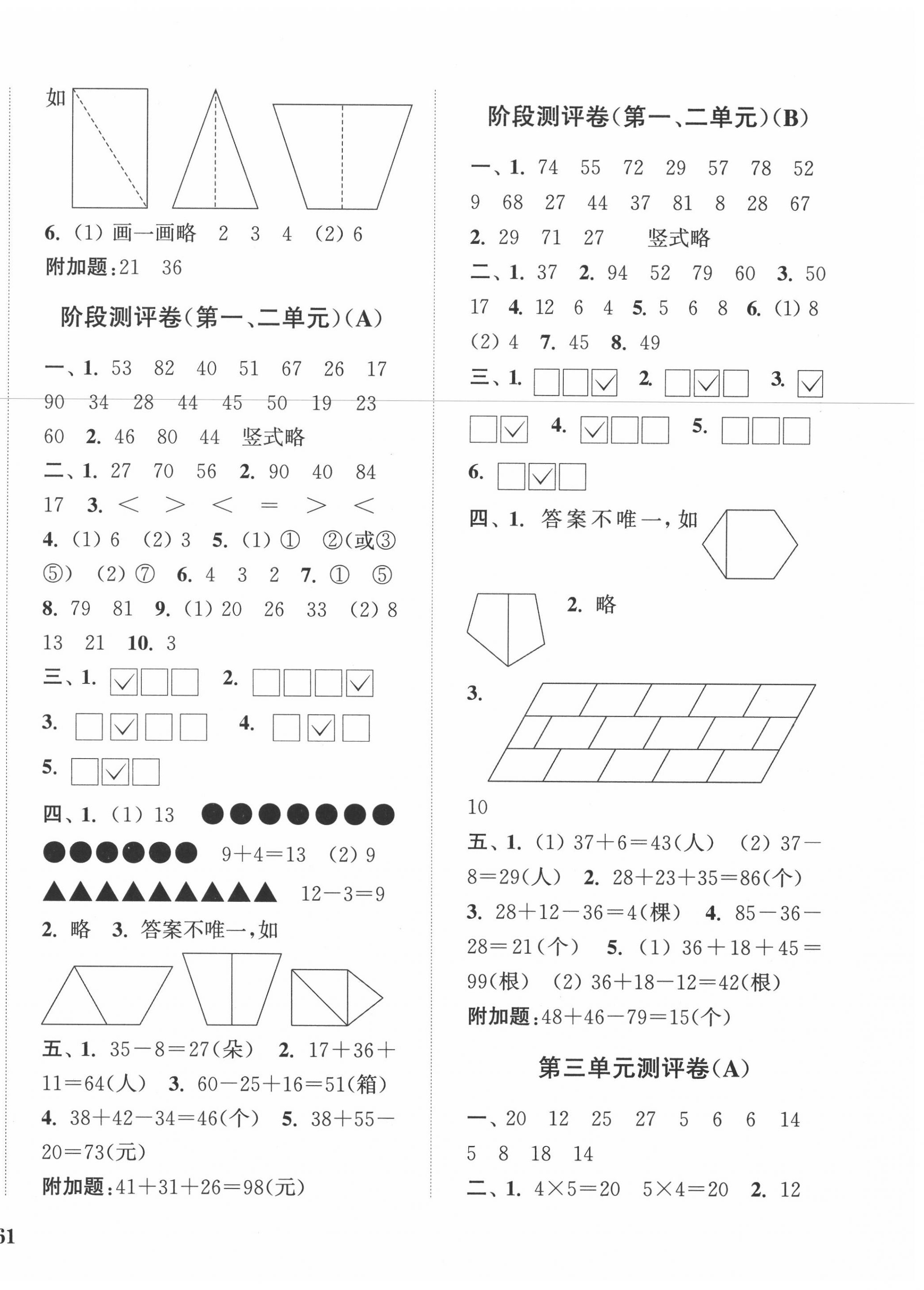 2020年通城學(xué)典小學(xué)全程測(cè)評(píng)卷二年級(jí)數(shù)學(xué)上冊(cè)蘇教版江蘇專用 第2頁