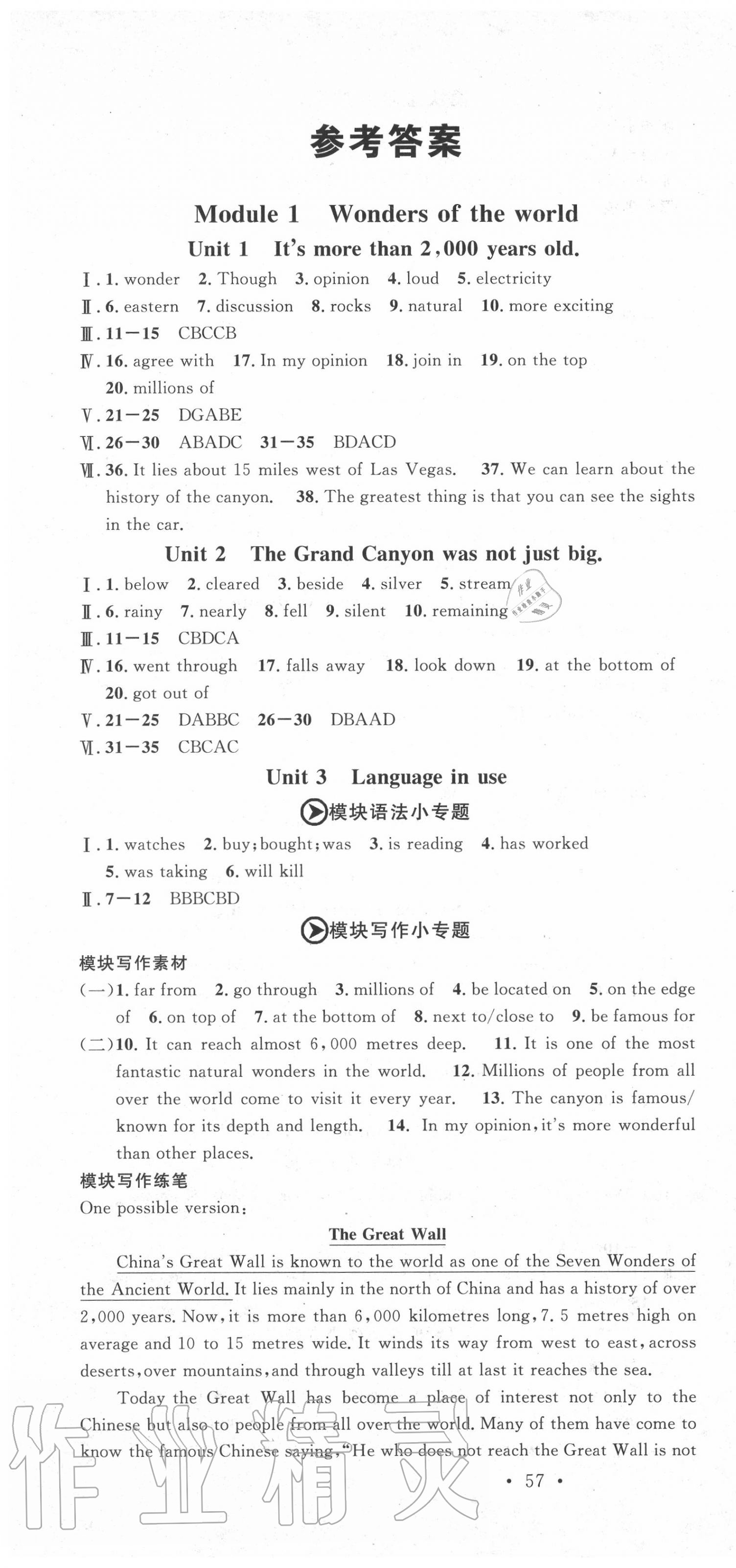 2020年名校課堂九年級(jí)英語(yǔ)上冊(cè)外研版1合肥專版 第1頁(yè)