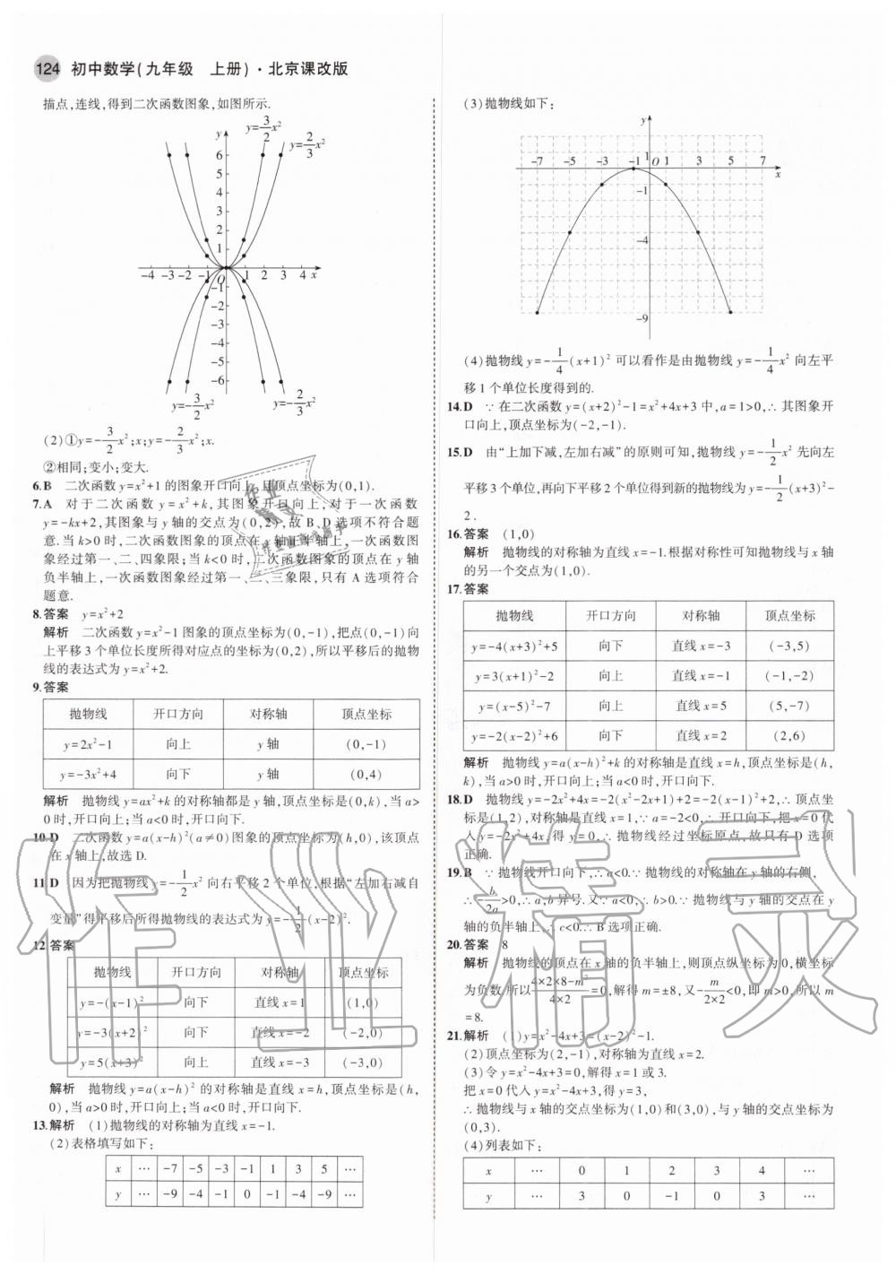 2020年5年中考3年模擬初中數(shù)學(xué)九年級(jí)上冊(cè)北京課改版北京專版 參考答案第14頁(yè)