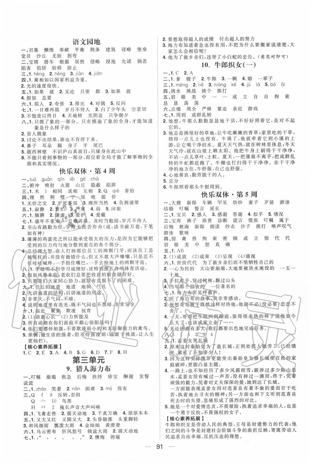 2020年陽(yáng)光計(jì)劃第一步全效訓(xùn)練達(dá)標(biāo)方案五年級(jí)語(yǔ)文上冊(cè)人教版 第3頁(yè)