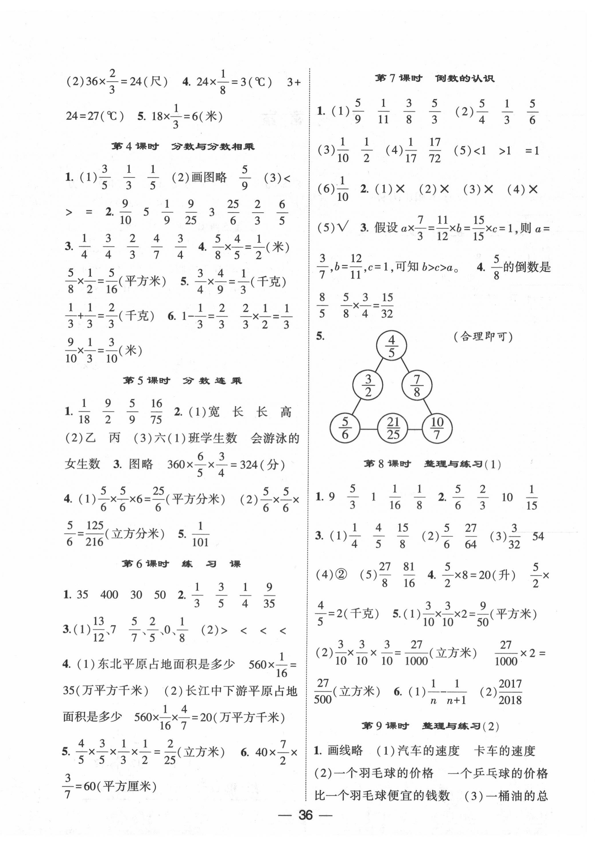 2020年经纶学典棒棒堂六年级数学上册苏教版 第4页