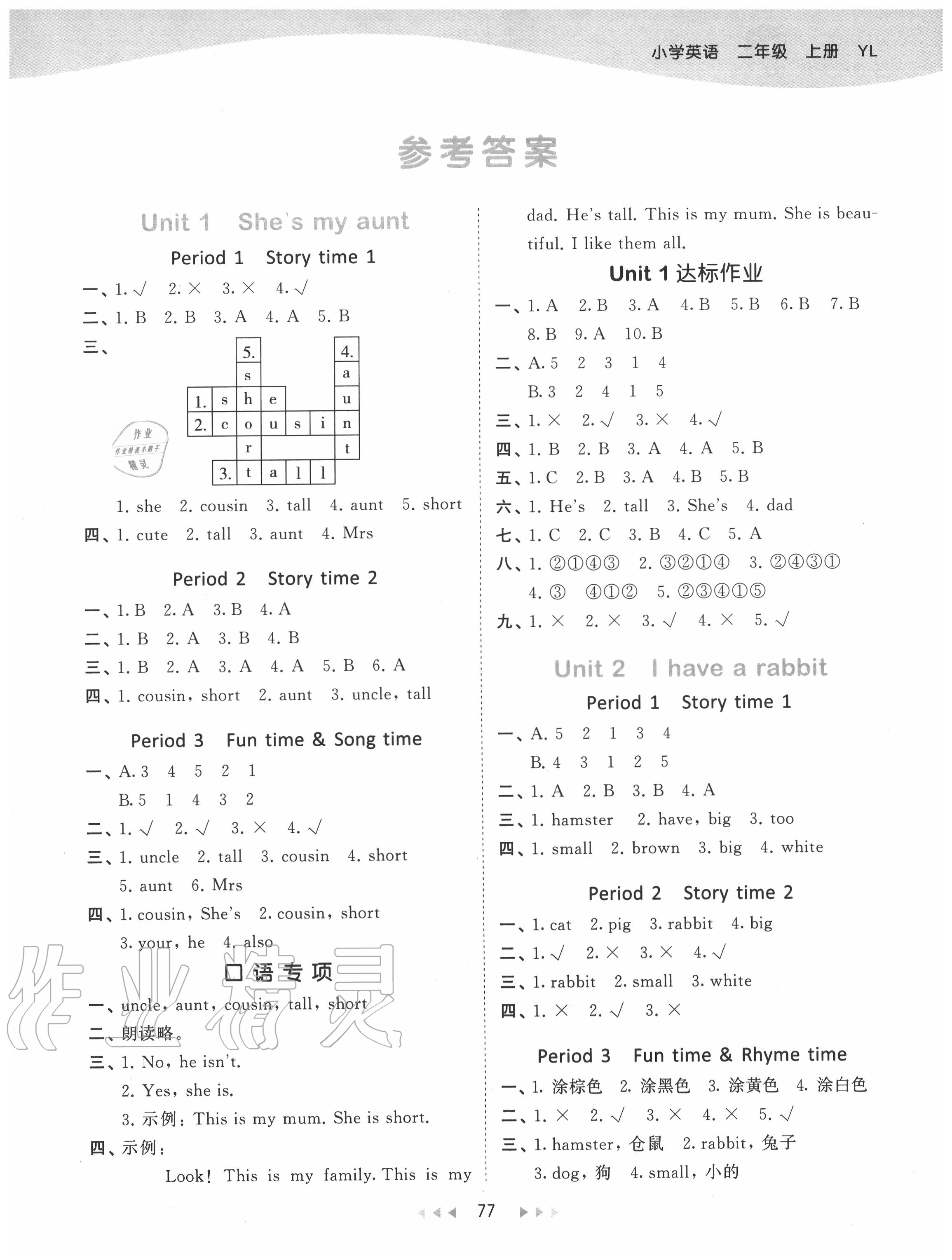 2020年53天天練二年級(jí)英語(yǔ)上冊(cè)譯林版 第1頁(yè)