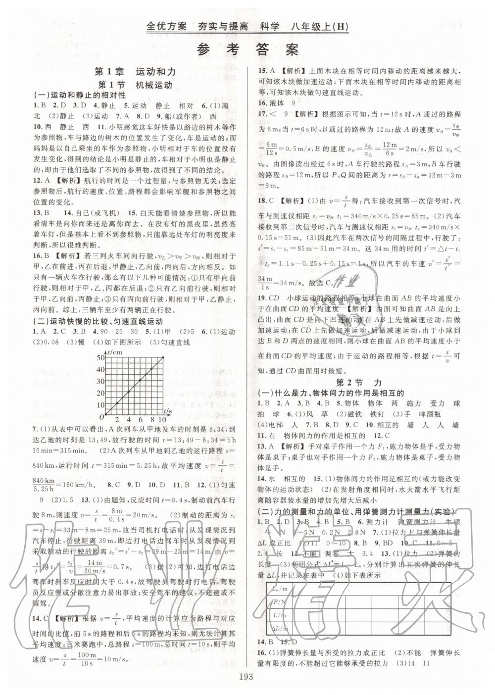 2020年全優(yōu)方案夯實(shí)與提高八年級(jí)科學(xué)上冊(cè) 第1頁(yè)