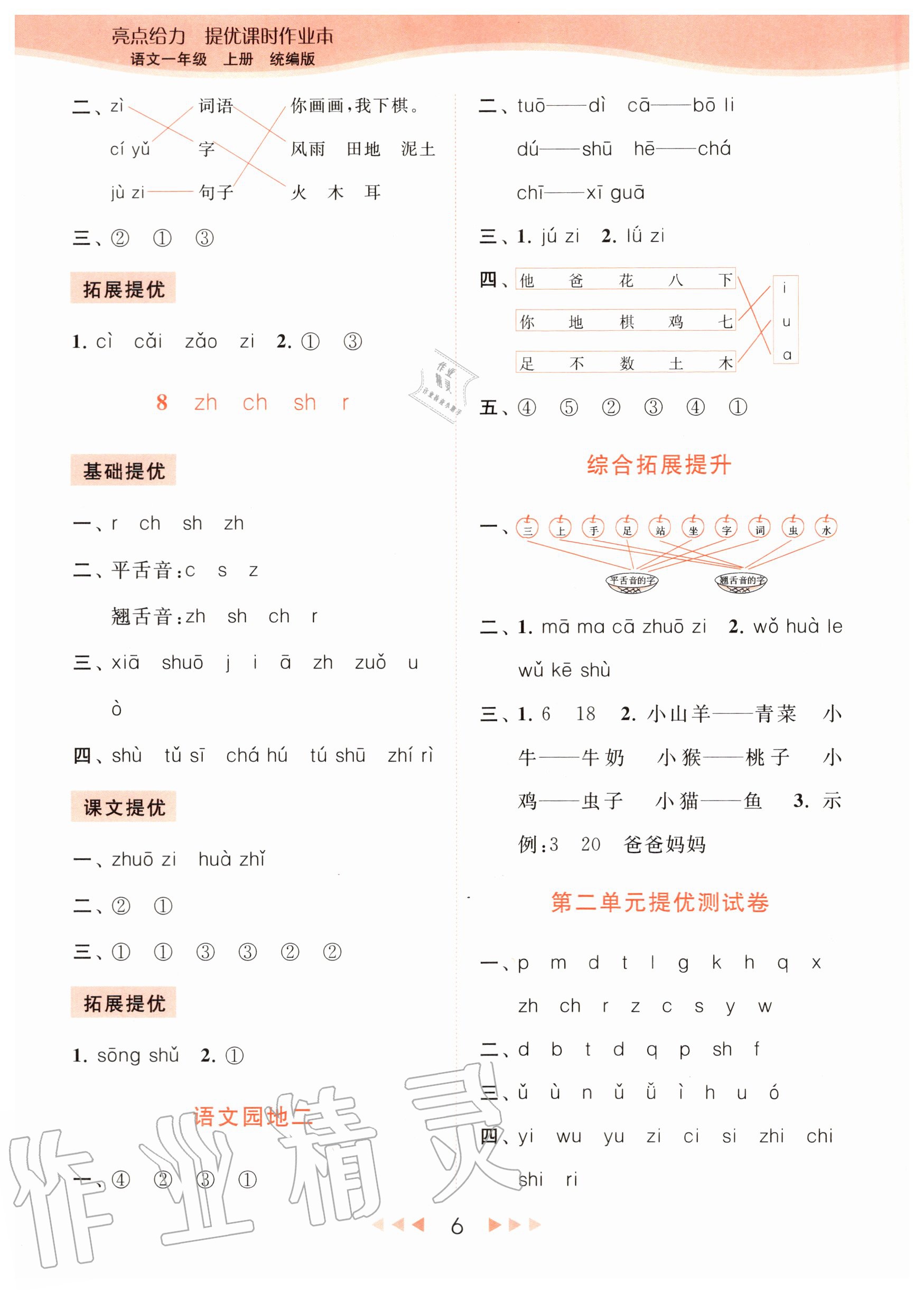 第二单元 汉语拼音 - 第8页