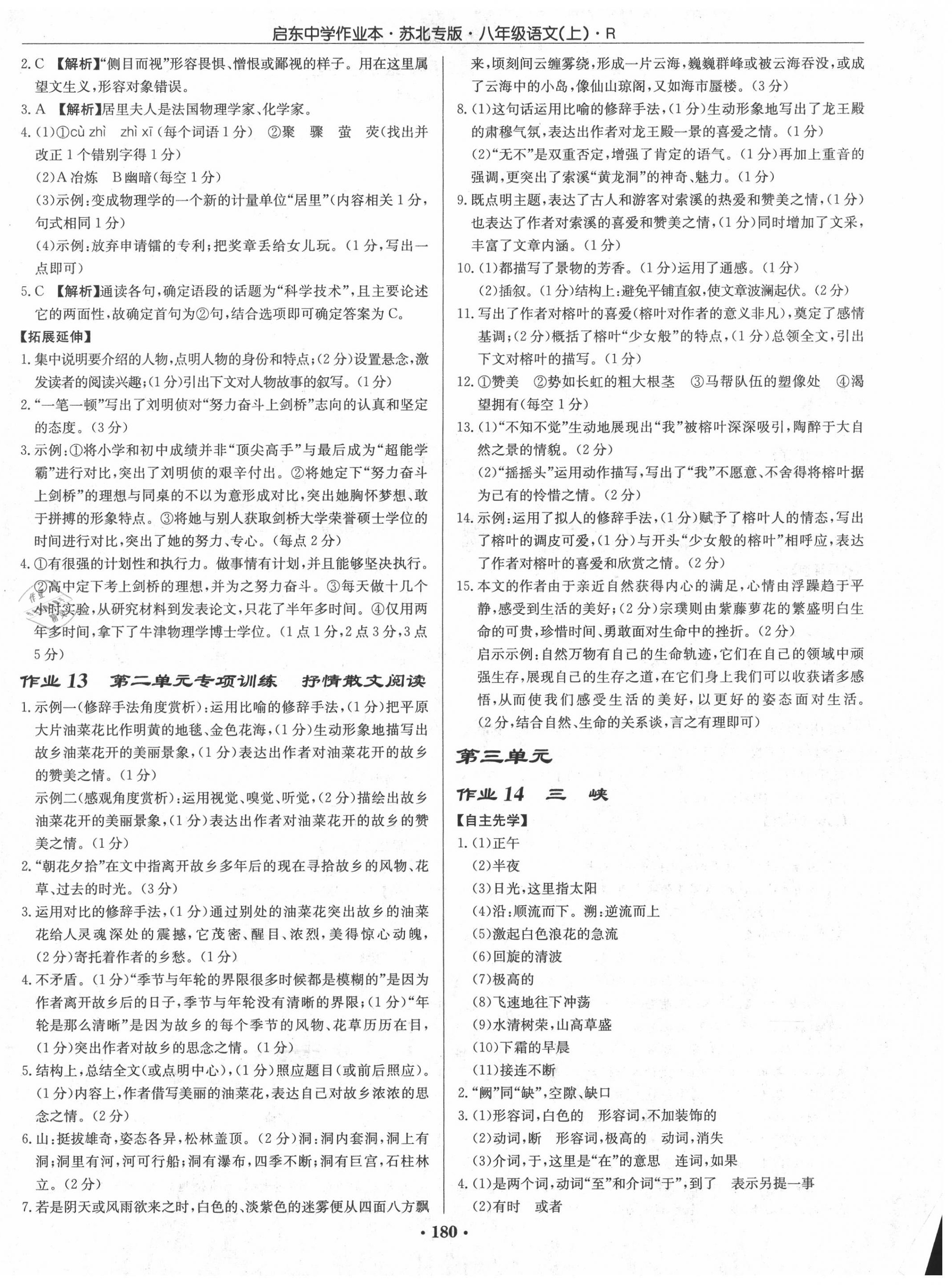 2020年啟東中學作業(yè)本八年級語文上冊人教版蘇北專版 第6頁