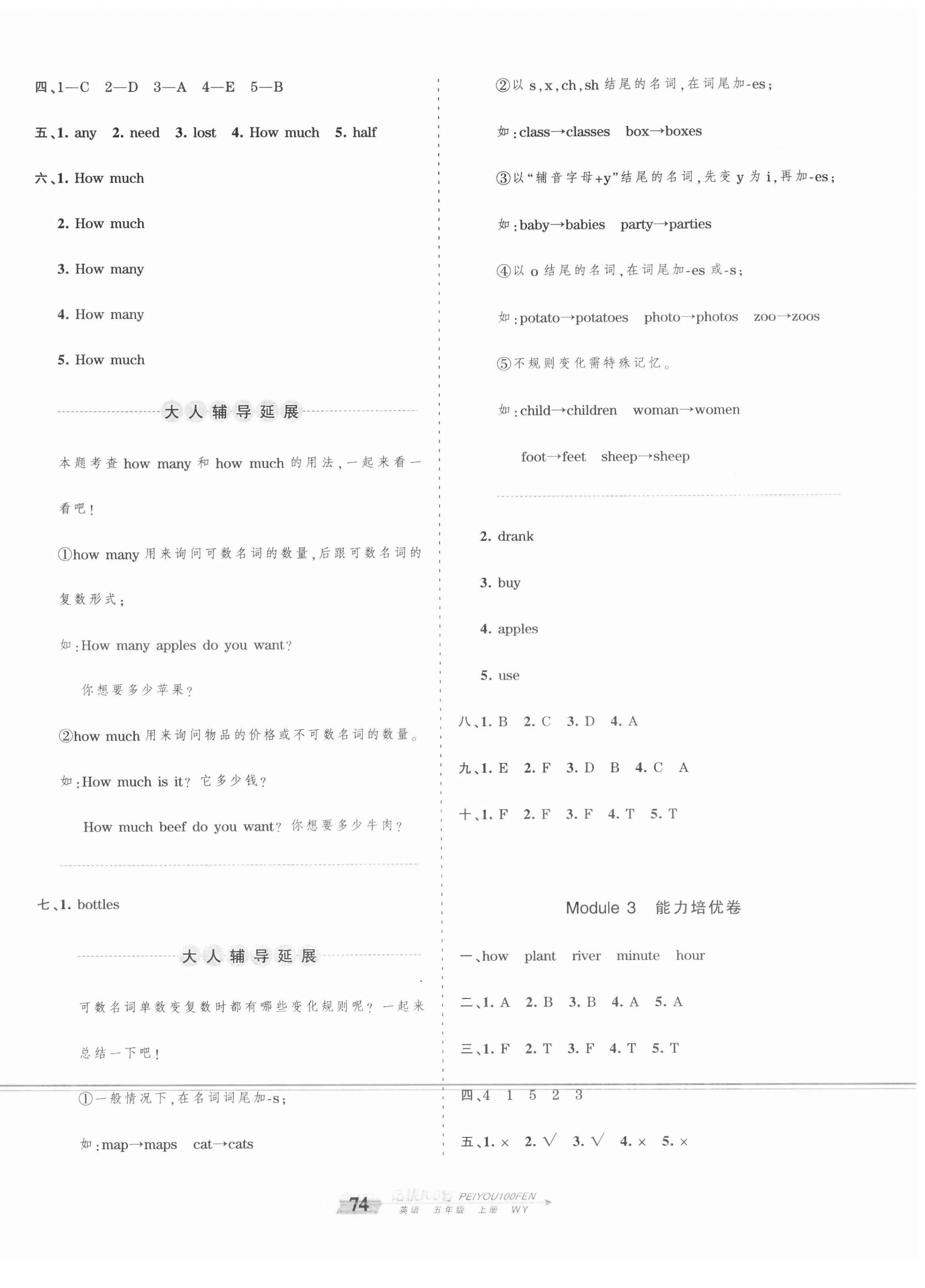 2020年王朝霞培優(yōu)100分五年級(jí)英語(yǔ)上冊(cè)外研版 第2頁(yè)