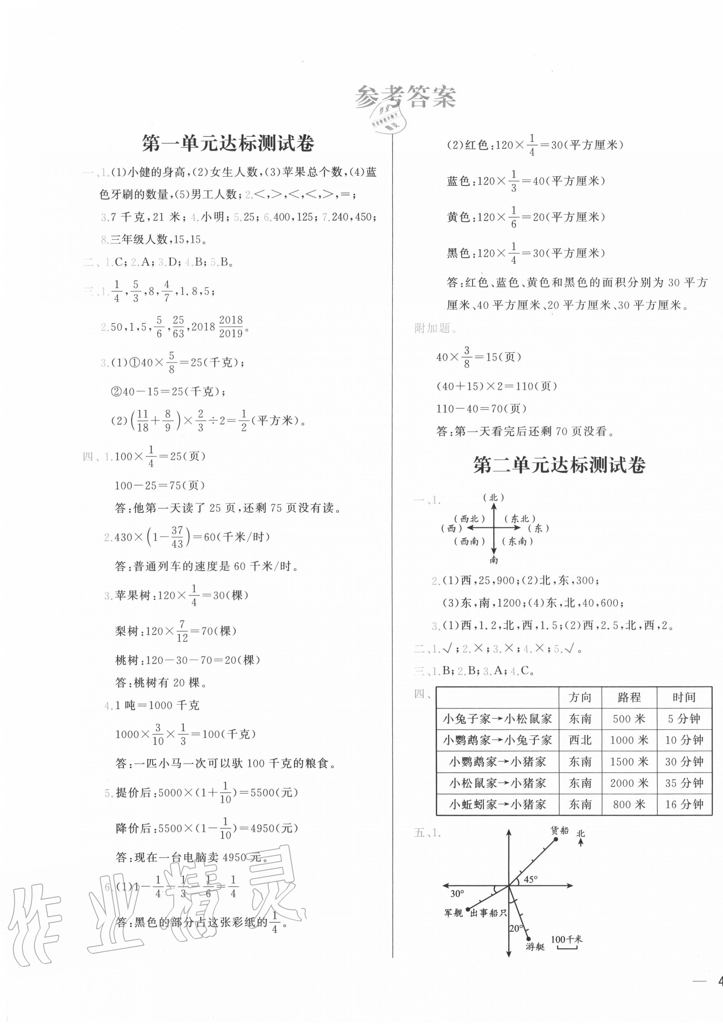 2020年學而思基本功全優(yōu)試卷小學數(shù)學六年級上冊北師大版 第1頁