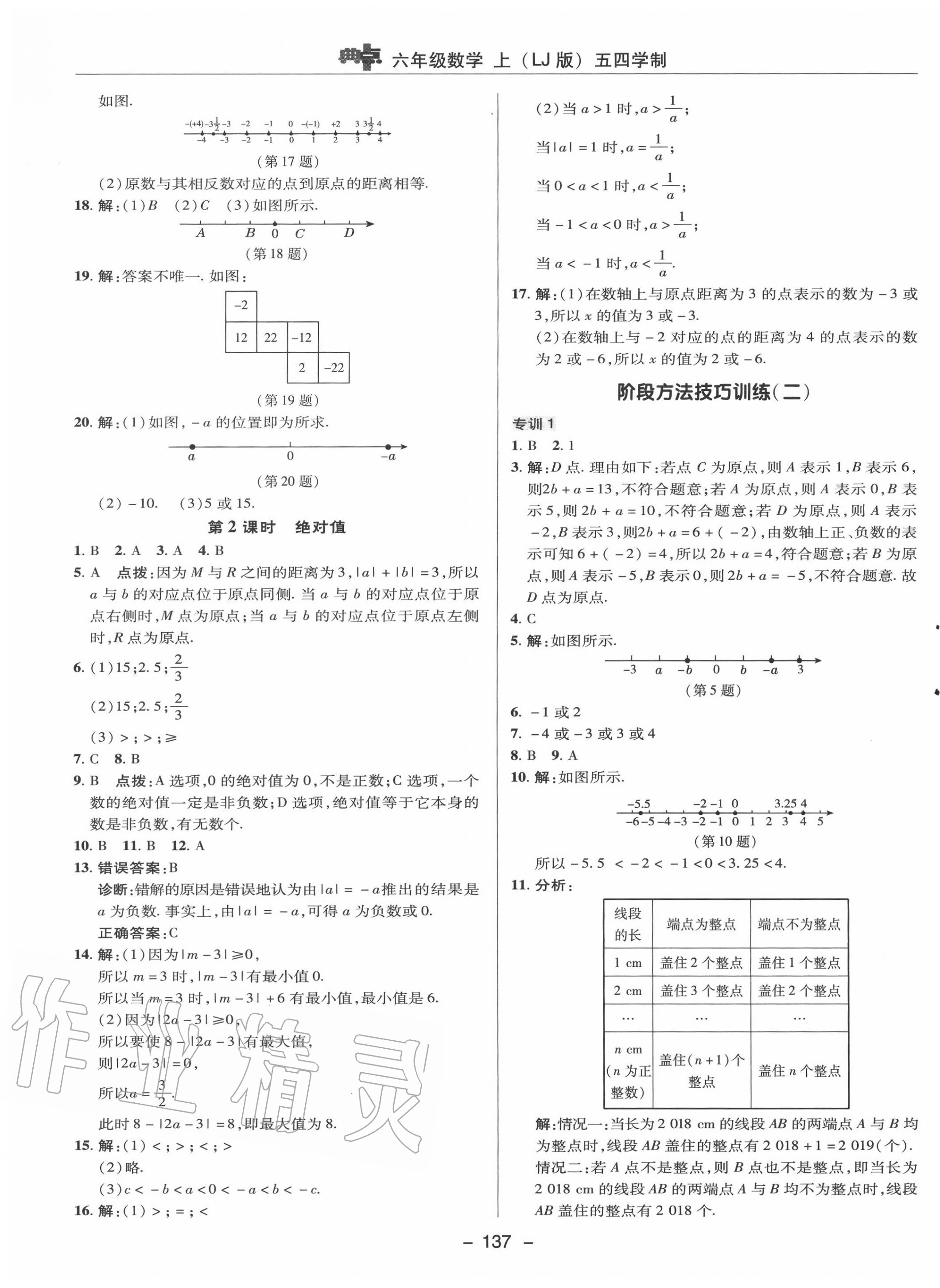 2020年綜合應(yīng)用創(chuàng)新題典中點(diǎn)六年級數(shù)學(xué)上冊魯教版54制 第9頁