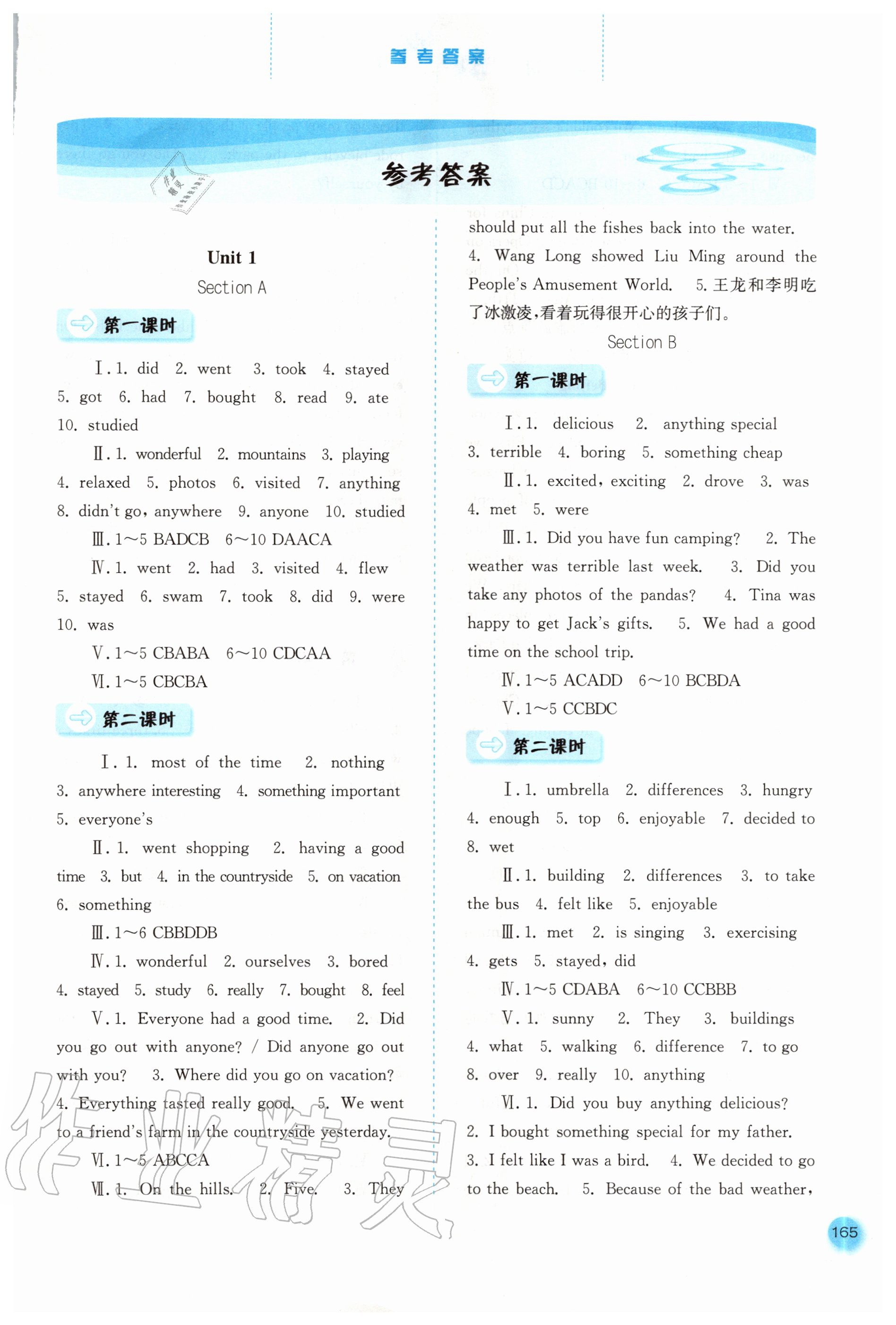 2020年同步訓(xùn)練八年級(jí)英語(yǔ)上冊(cè)人教版河北人民出版社 第1頁(yè)