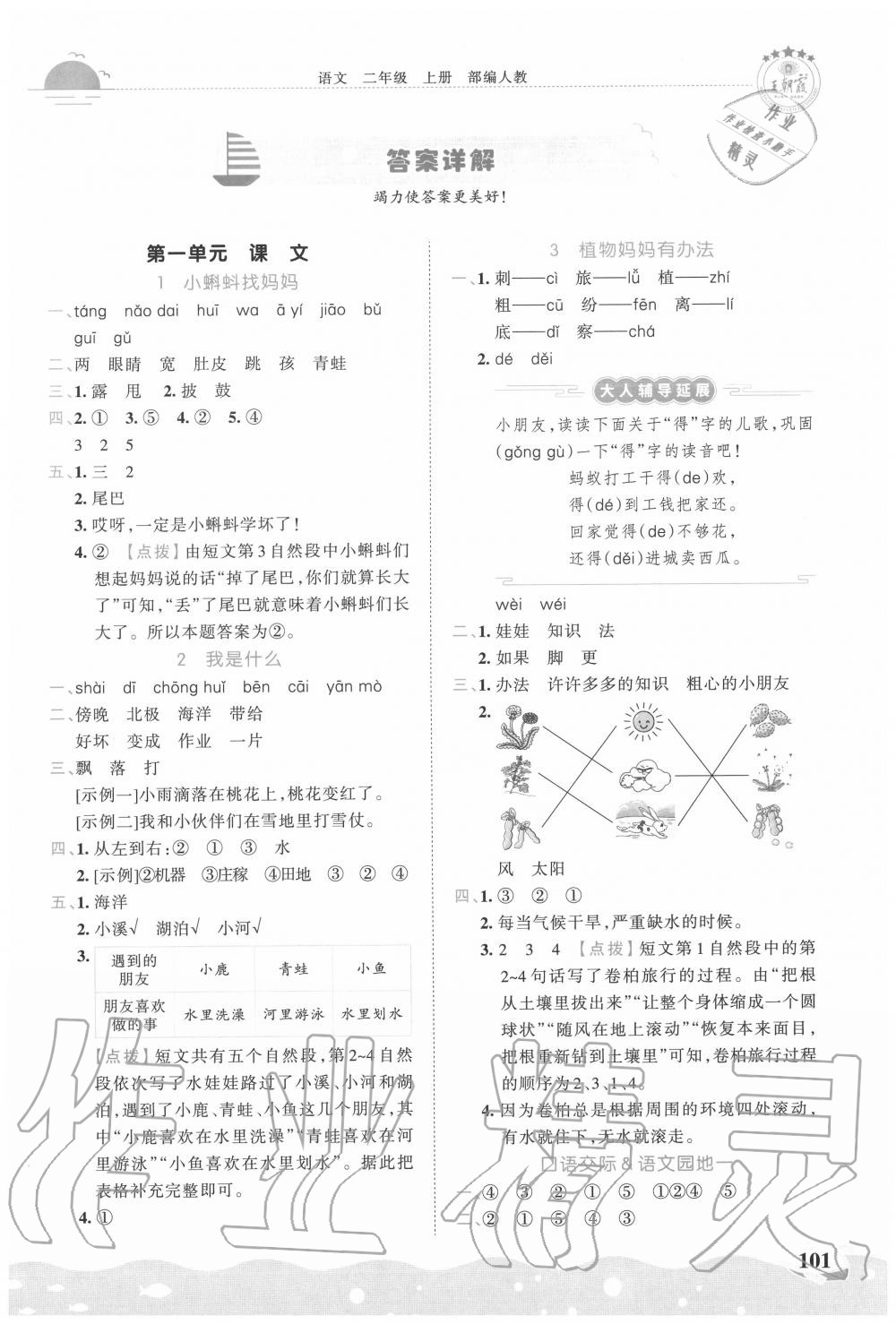 2020年王朝霞德才兼?zhèn)渥鳂I(yè)創(chuàng)新設(shè)計二年級語文上冊人教版 第1頁