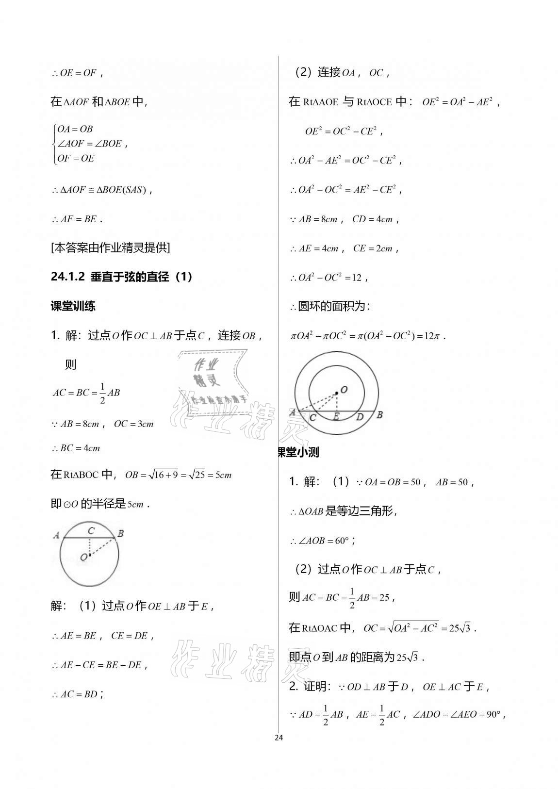 2020年初中数学活页练习九年级上册人教版 第24页