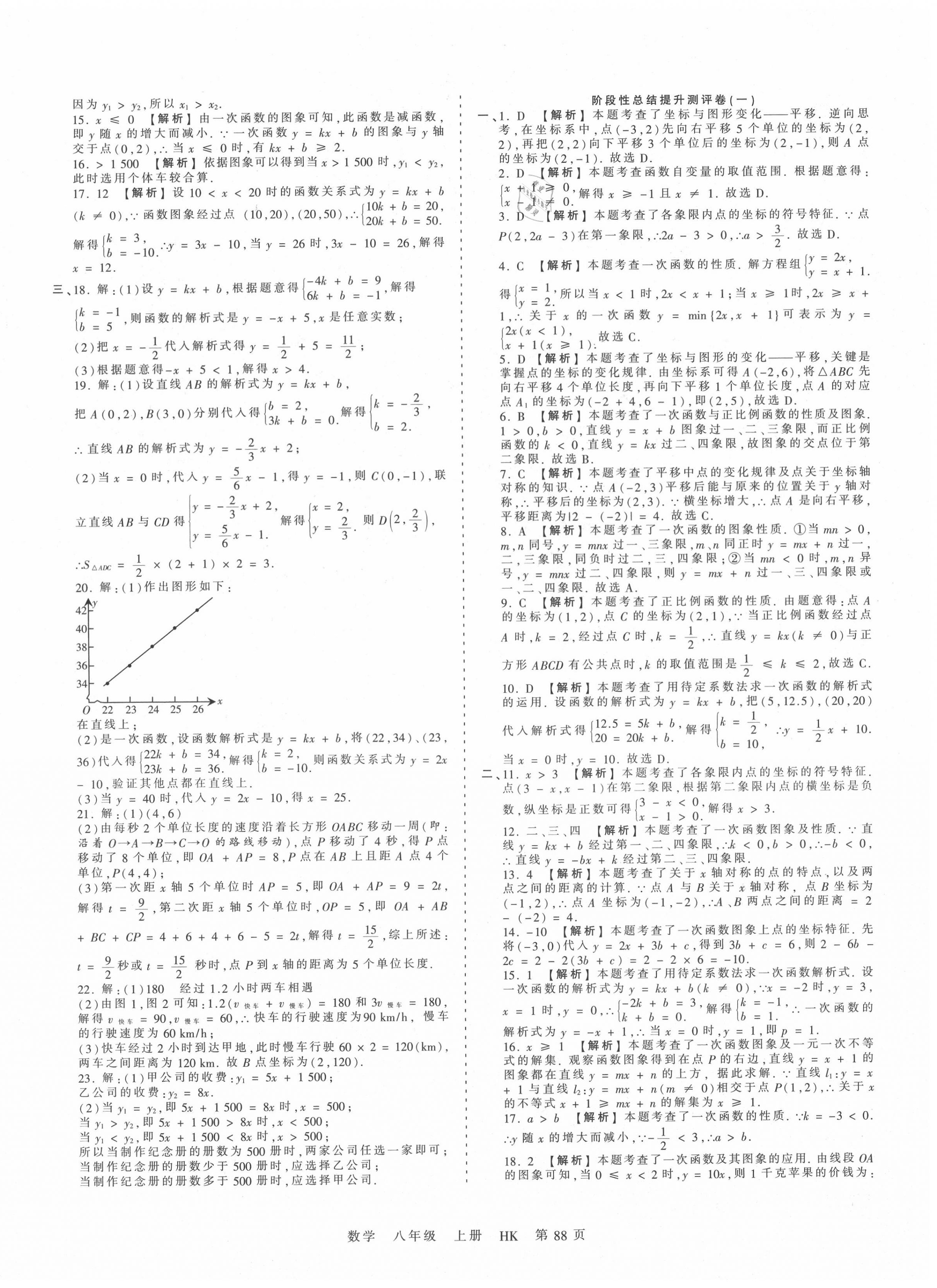 2020年王朝霞考点梳理时习卷八年级数学上册沪科版 第4页