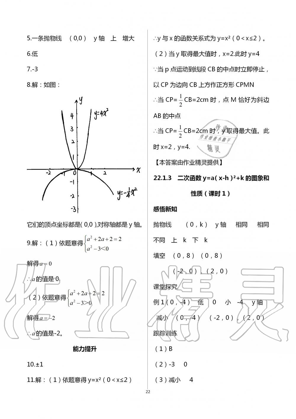 2020年學(xué)習(xí)指要九年級(jí)數(shù)學(xué)上冊人教版 第22頁