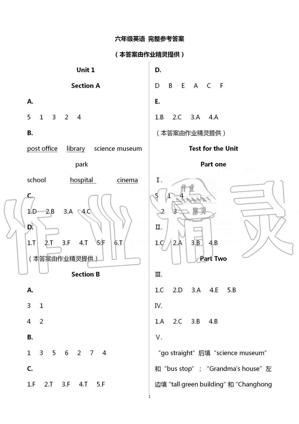 2020年新课堂同步学习与探究英语六年级上学期人教版枣庄专版 第1页