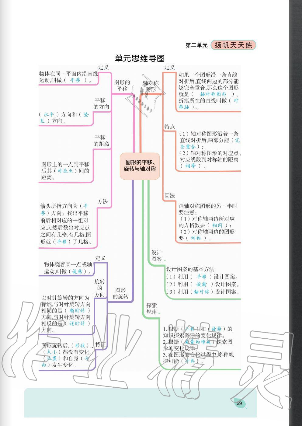 2020年扬帆文化扬帆天天练五年级数学上册西师大版 参考答案第29页