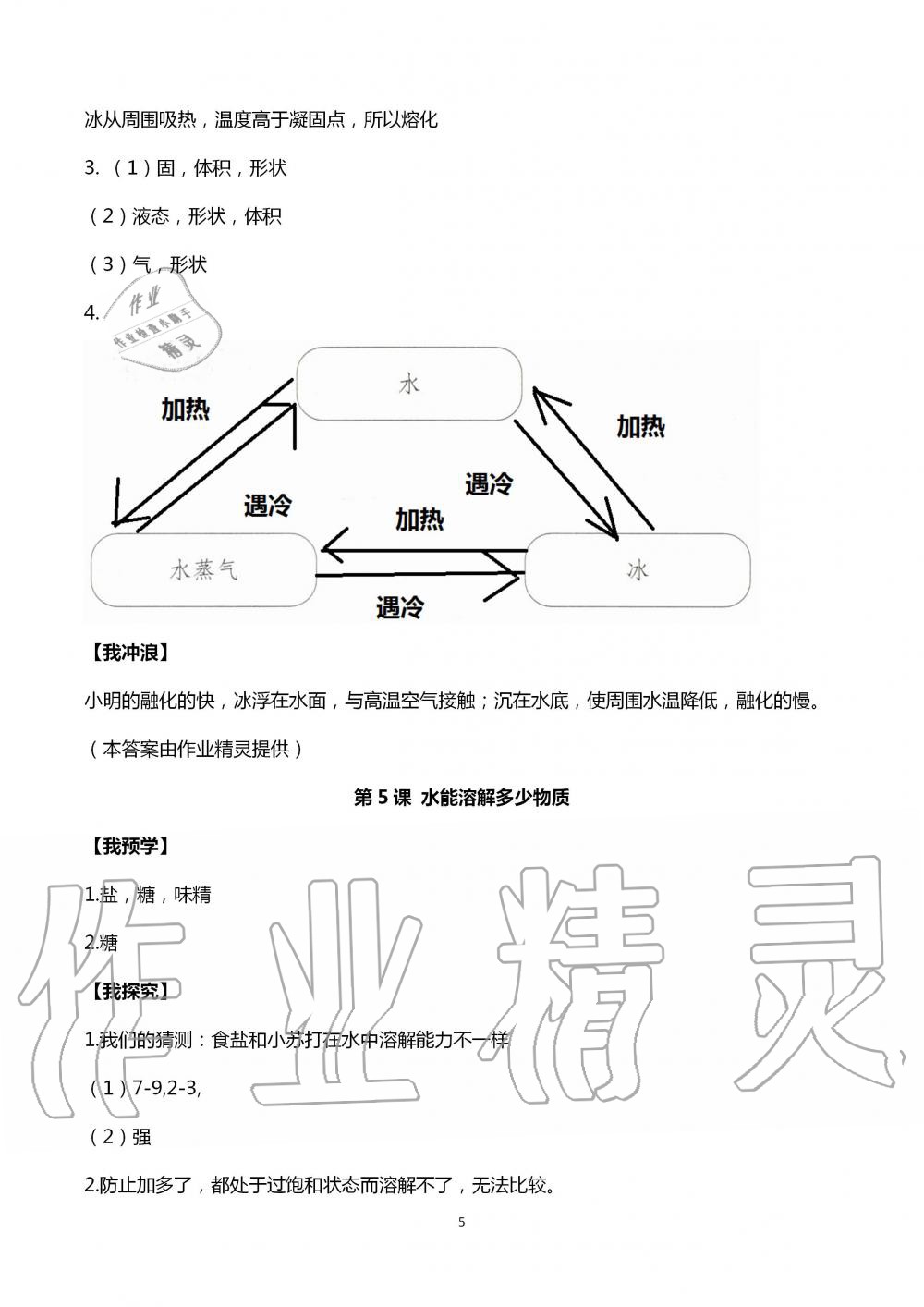 2020年导学新作业小学科学三年级上册教科版 第5页