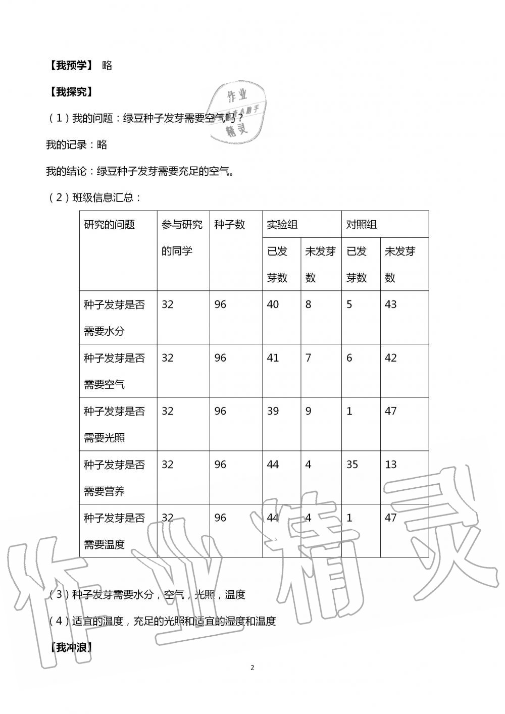 2020年导学新作业小学科学五年级上册教科版 第2页