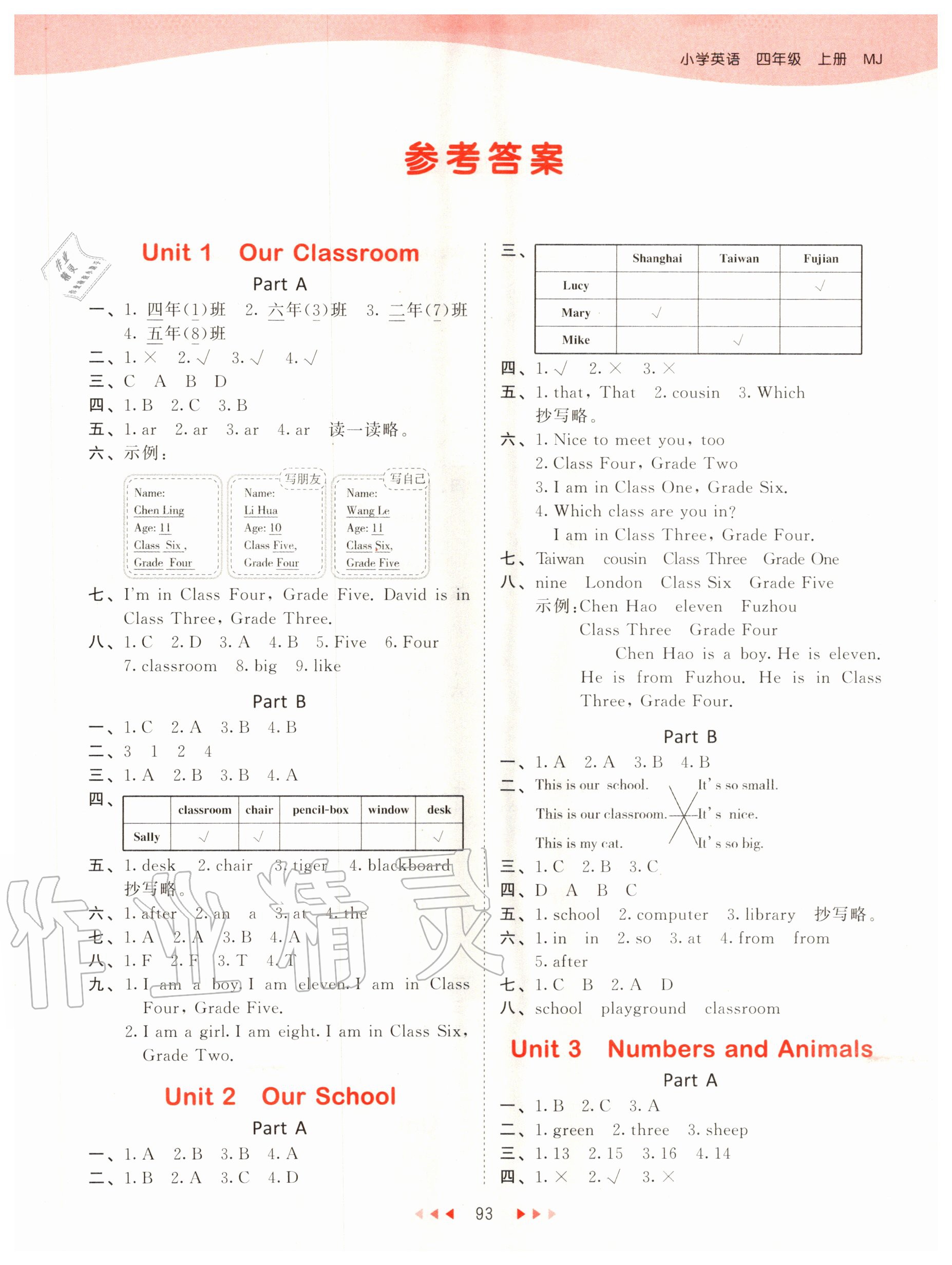 2020年53天天練小學(xué)英語四年級(jí)上冊(cè)閩教版 第1頁