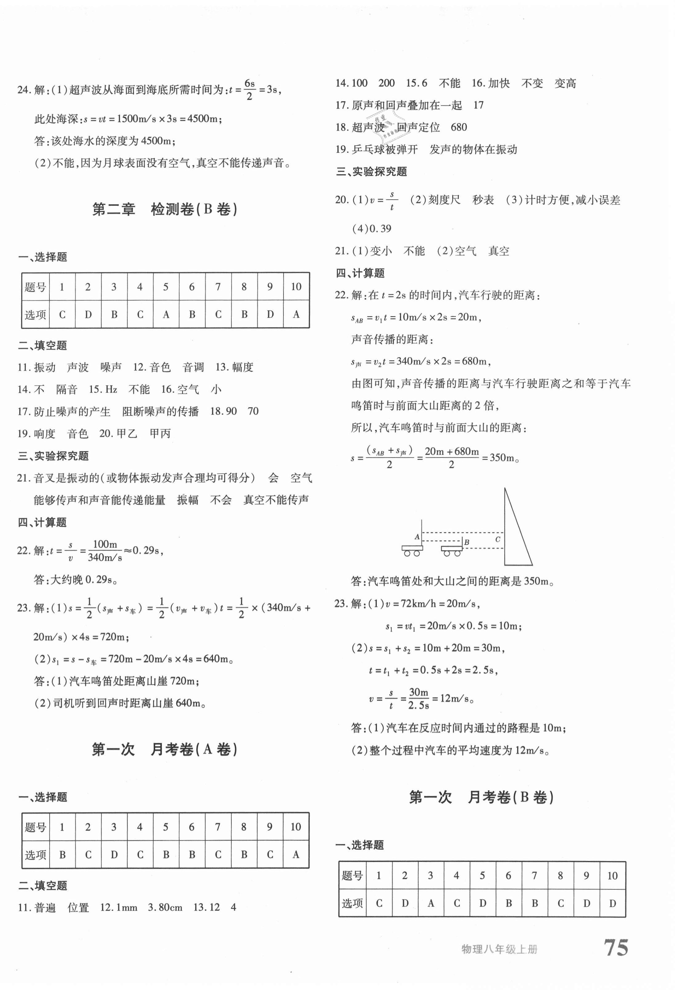 2020年優(yōu)學1+1評價與測試八年級物理上冊人教版 第2頁