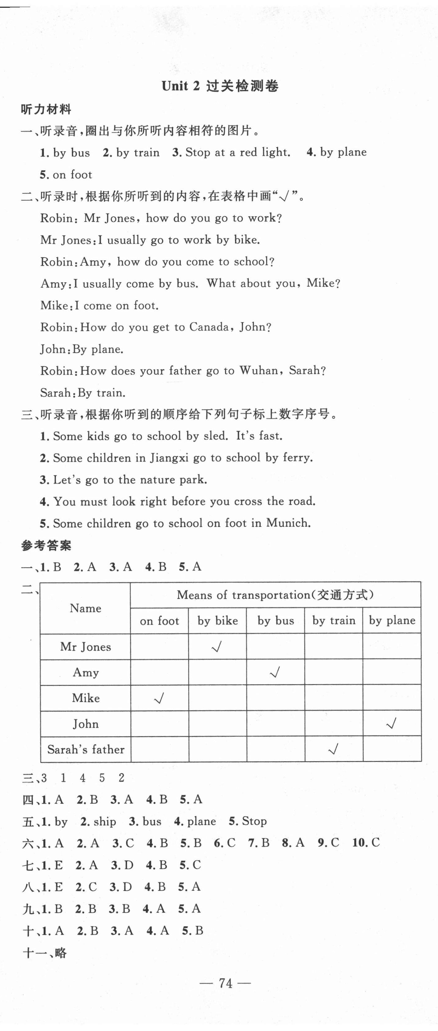 2020年智慧課堂密卷100分單元過關(guān)檢測六年級英語上冊人教版十堰專版 第2頁