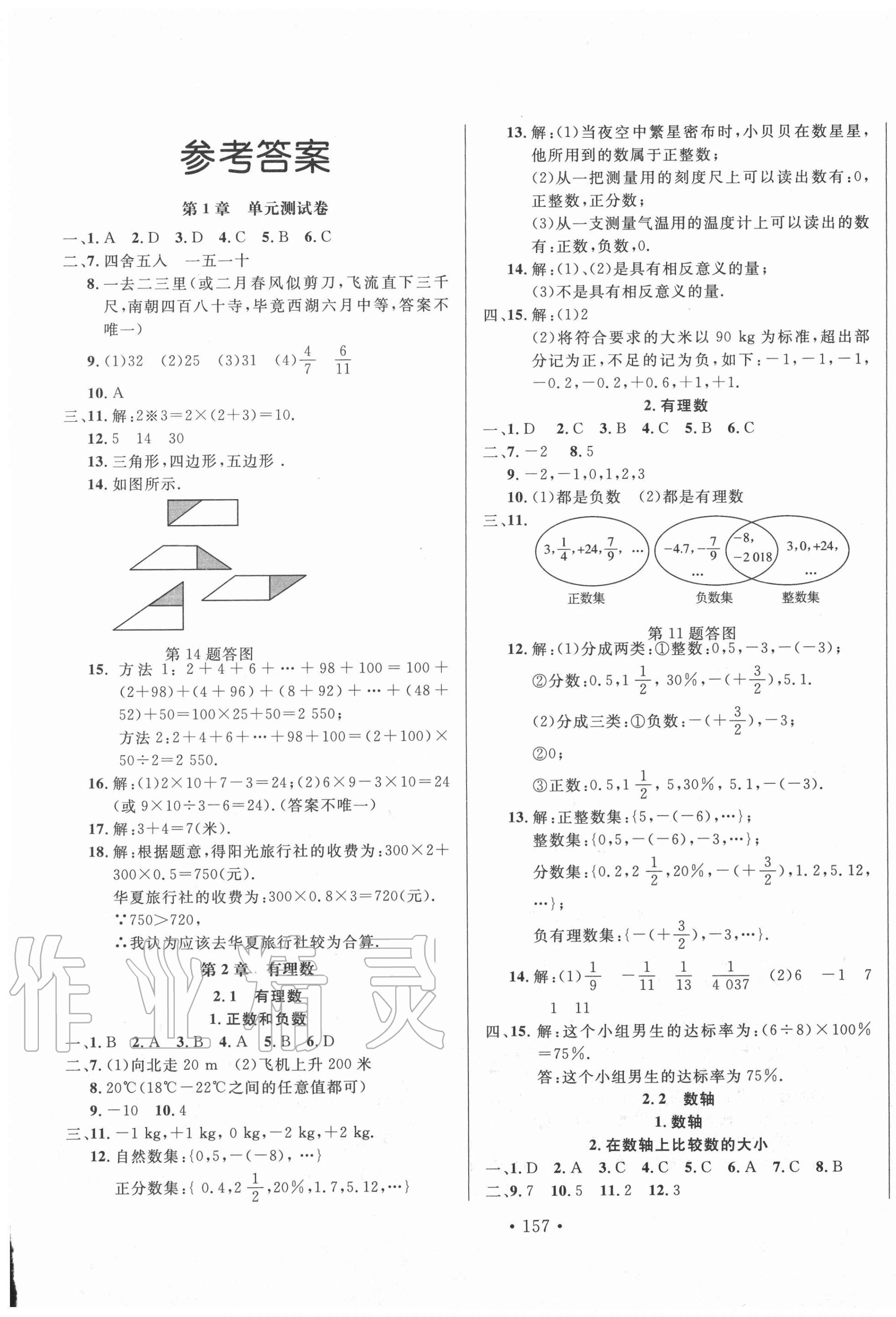 2020年名校調(diào)研跟蹤測(cè)試卷七年級(jí)數(shù)學(xué)上冊(cè)人教版 第1頁(yè)