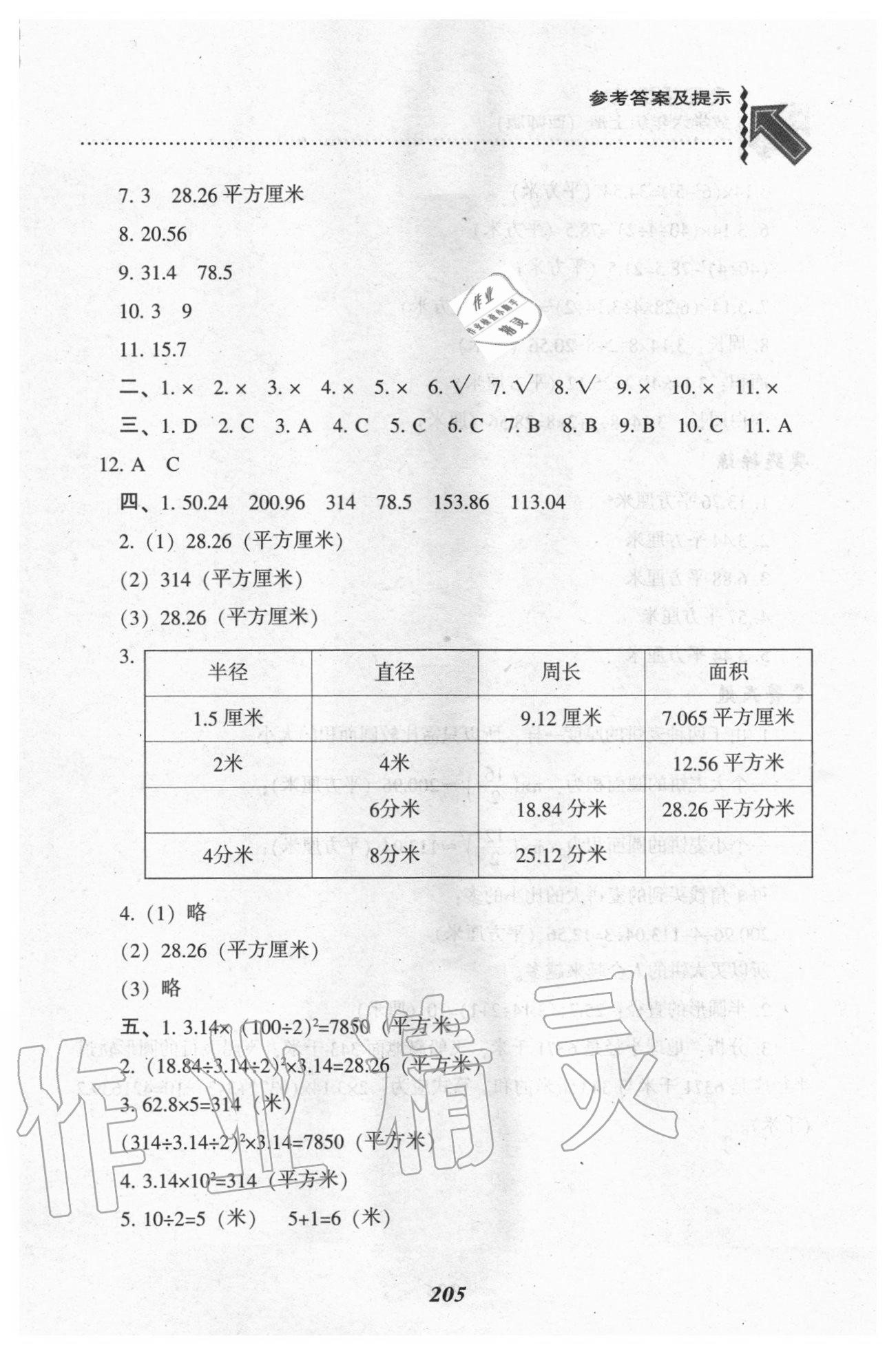 2020年尖子生題庫六年級數(shù)學上冊西師大版 參考答案第10頁