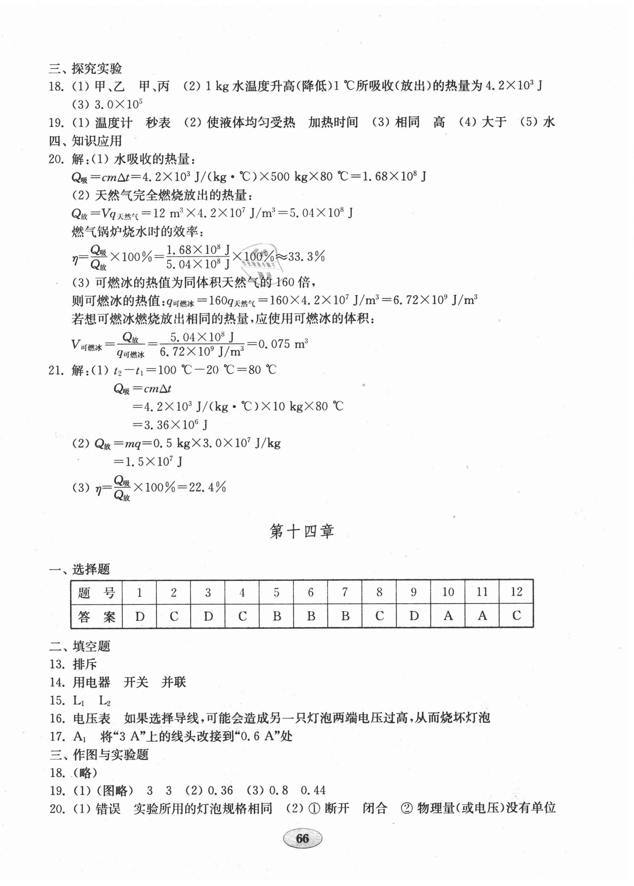 2020年初中物理单元质量达标九年级全一册人教版 第2页