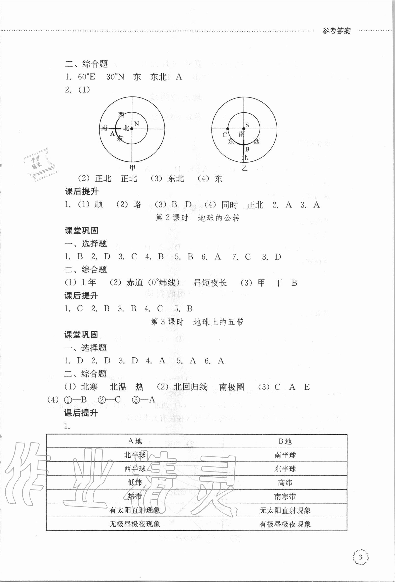 2020年初中課堂同步訓(xùn)練六年級(jí)地理上冊(cè)魯教版五四制 第3頁