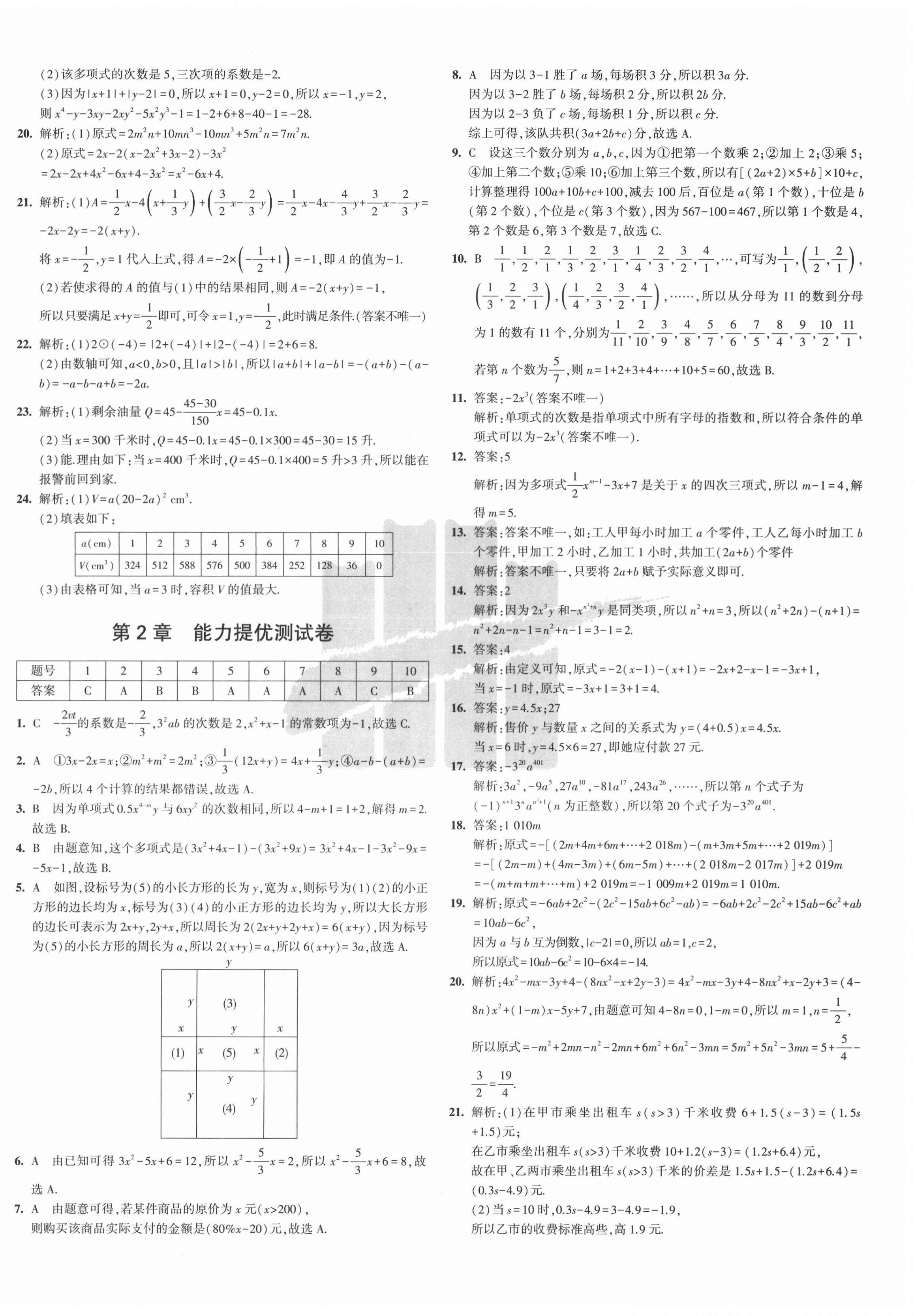 2020年5年中考3年模擬初中試卷七年級數(shù)學(xué)上冊湘教版 第4頁