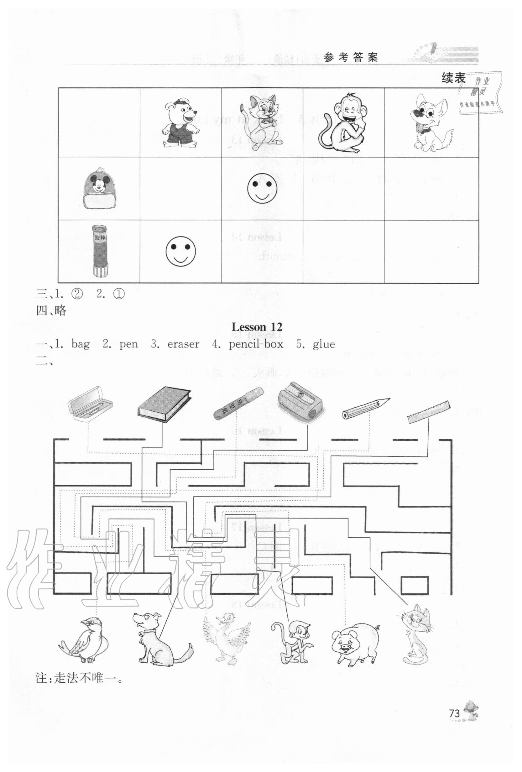 2020年英語同步練習(xí)冊三年級上冊人教精通版彩版新疆專用人民教育出版社 第3頁