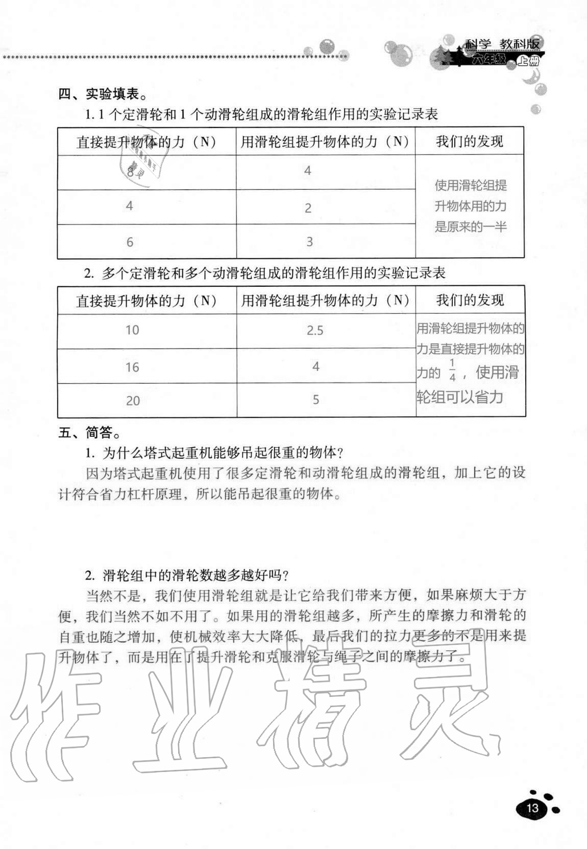 2020年云南省标准教辅同步指导训练与检测六年级科学上册教科版 第12页