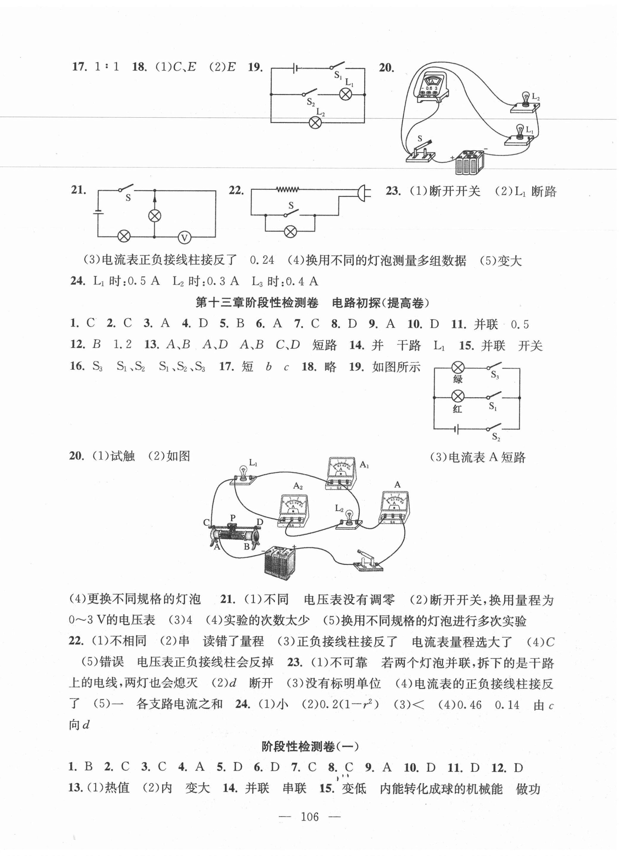 2020年阶段性单元目标大试卷九年级物理上册苏科版 第2页