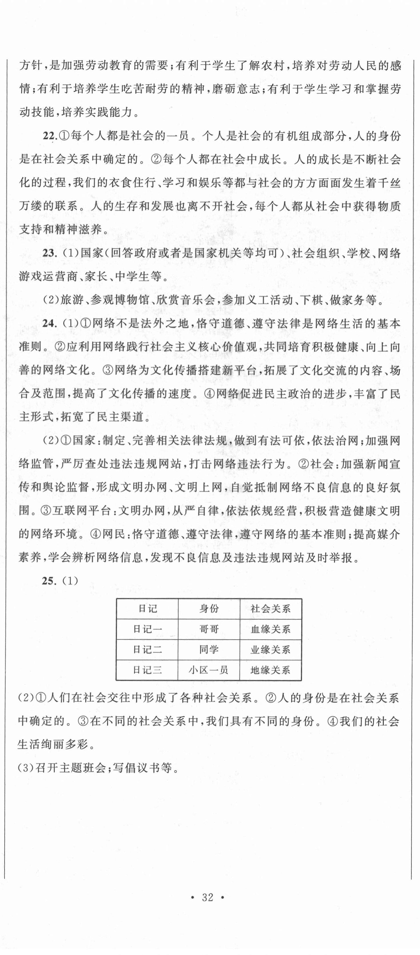 2020年湘教考苑单元测试卷八年级道德与法治上册人教版 第5页