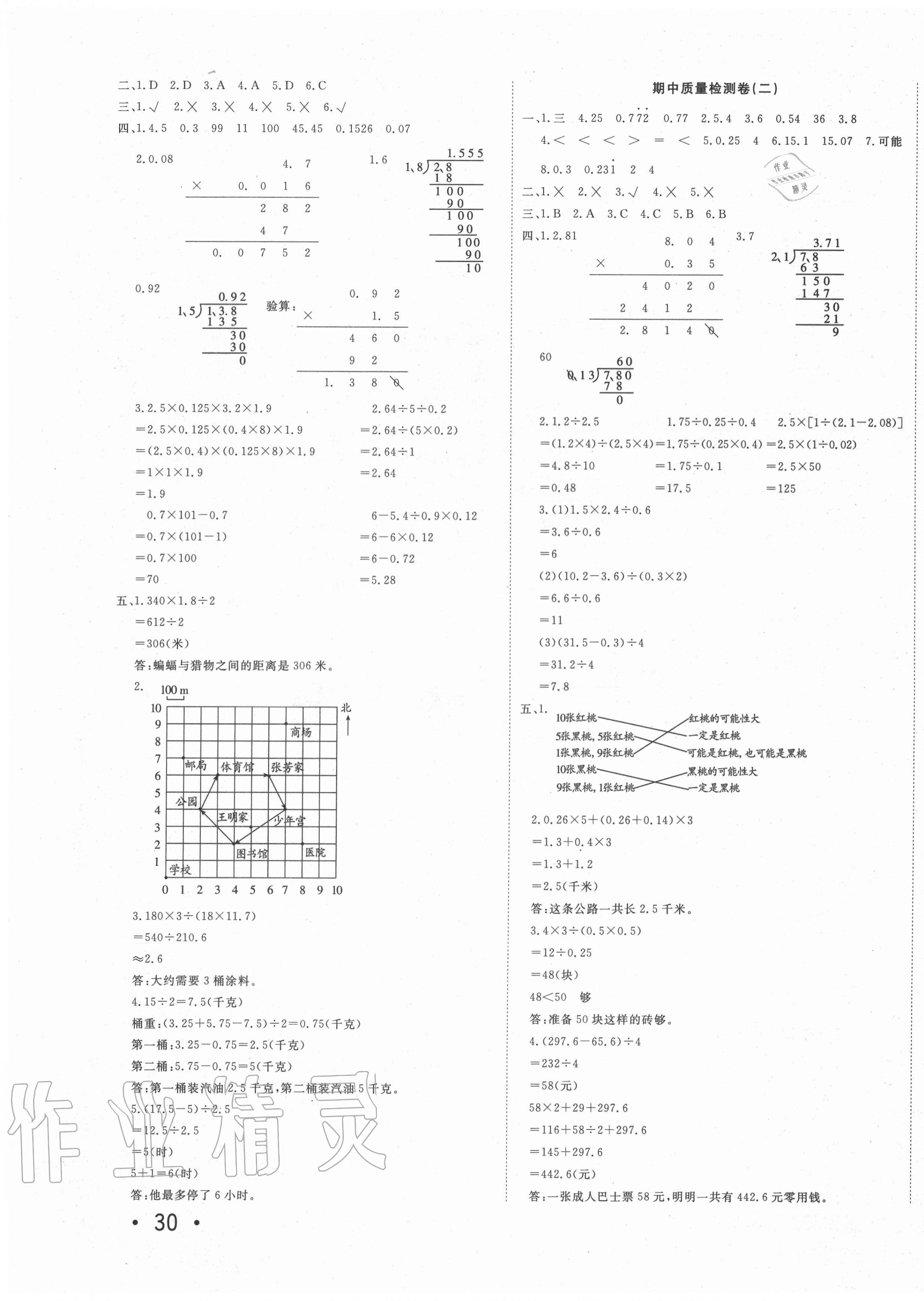 2020年学海金考卷五年级数学上册人教版 第3页