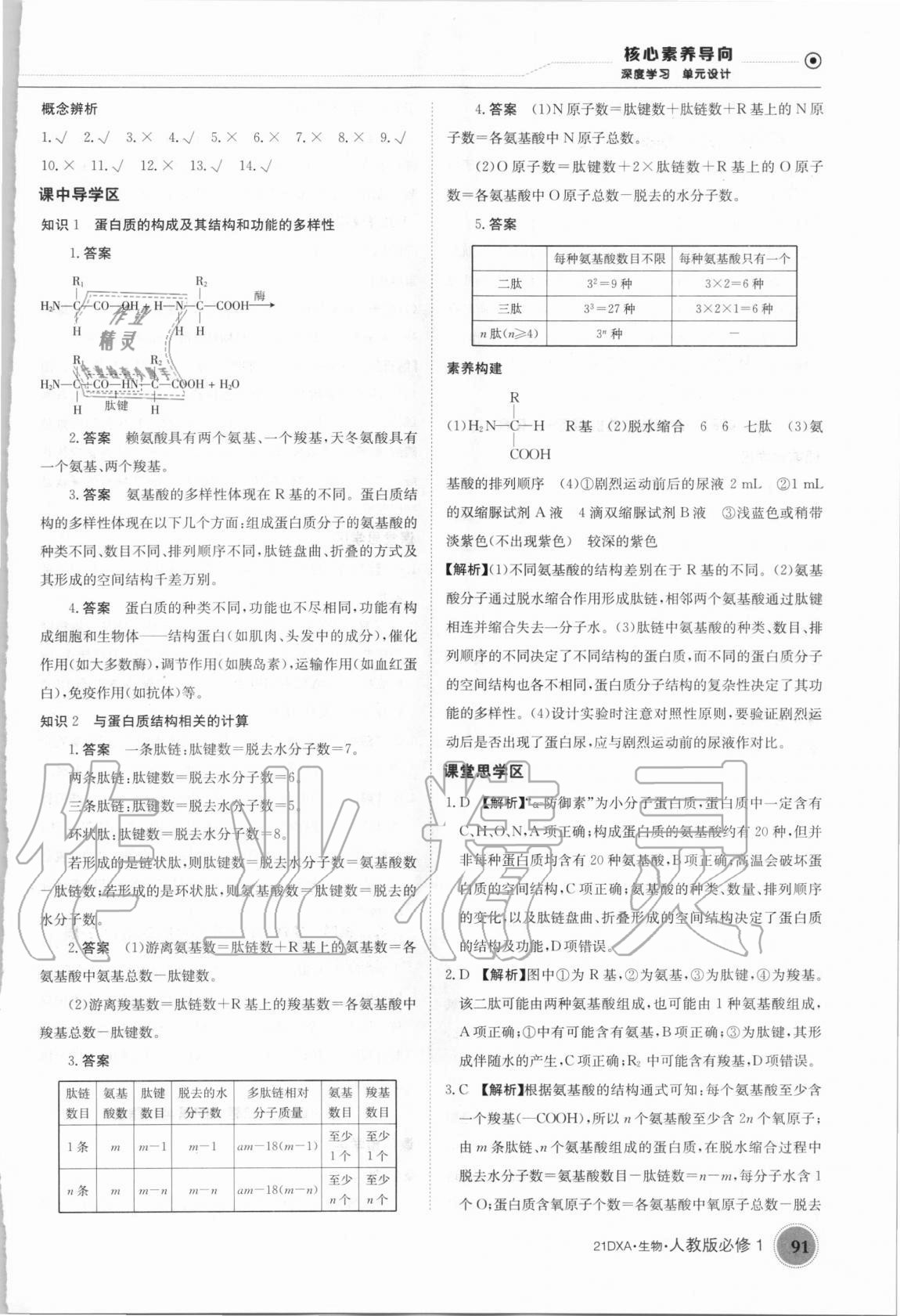 2020年金太阳导学案生物必修1人教版 第3页