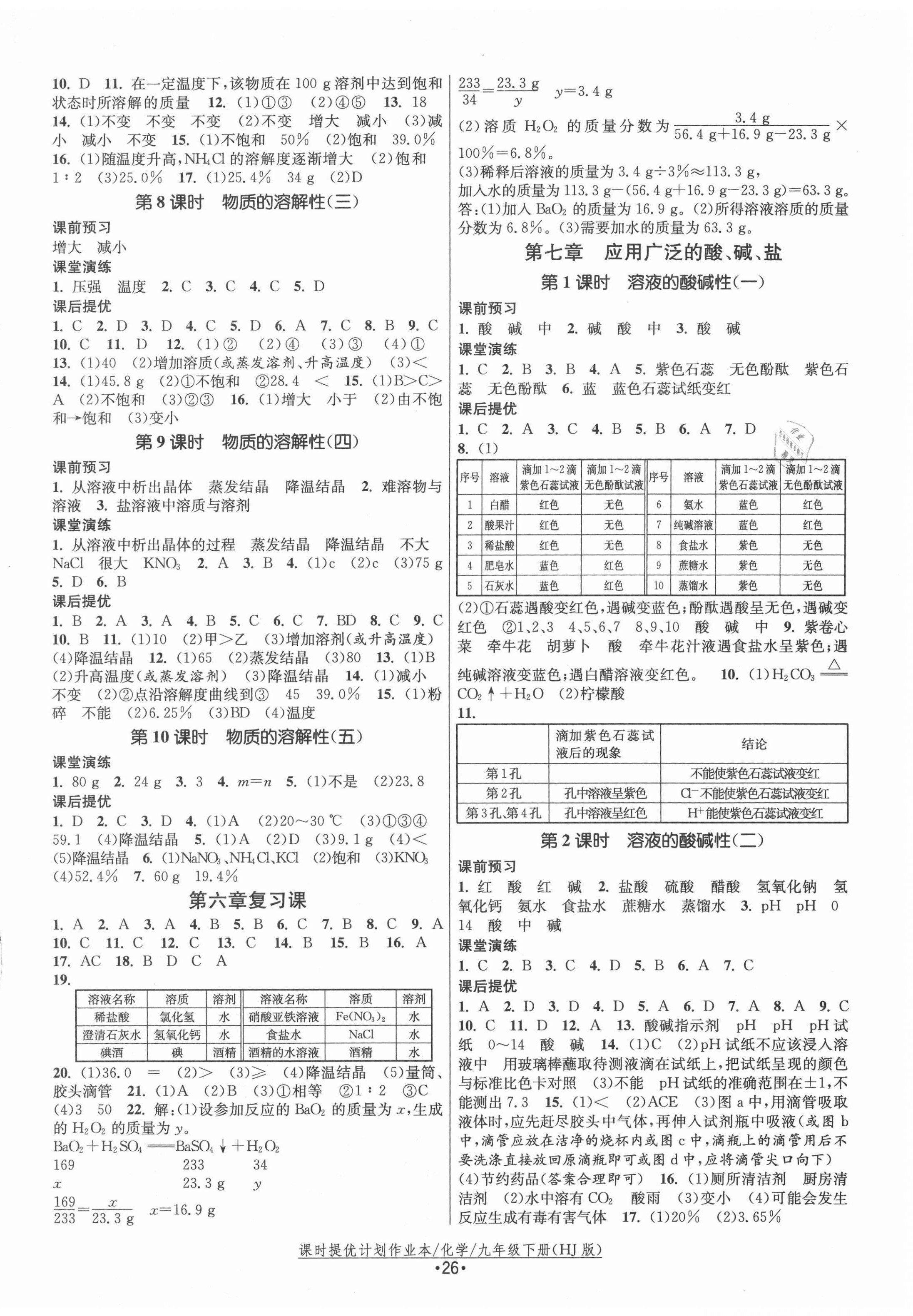 2021年课时提优计划作业本九年级化学下册沪教版 第2页