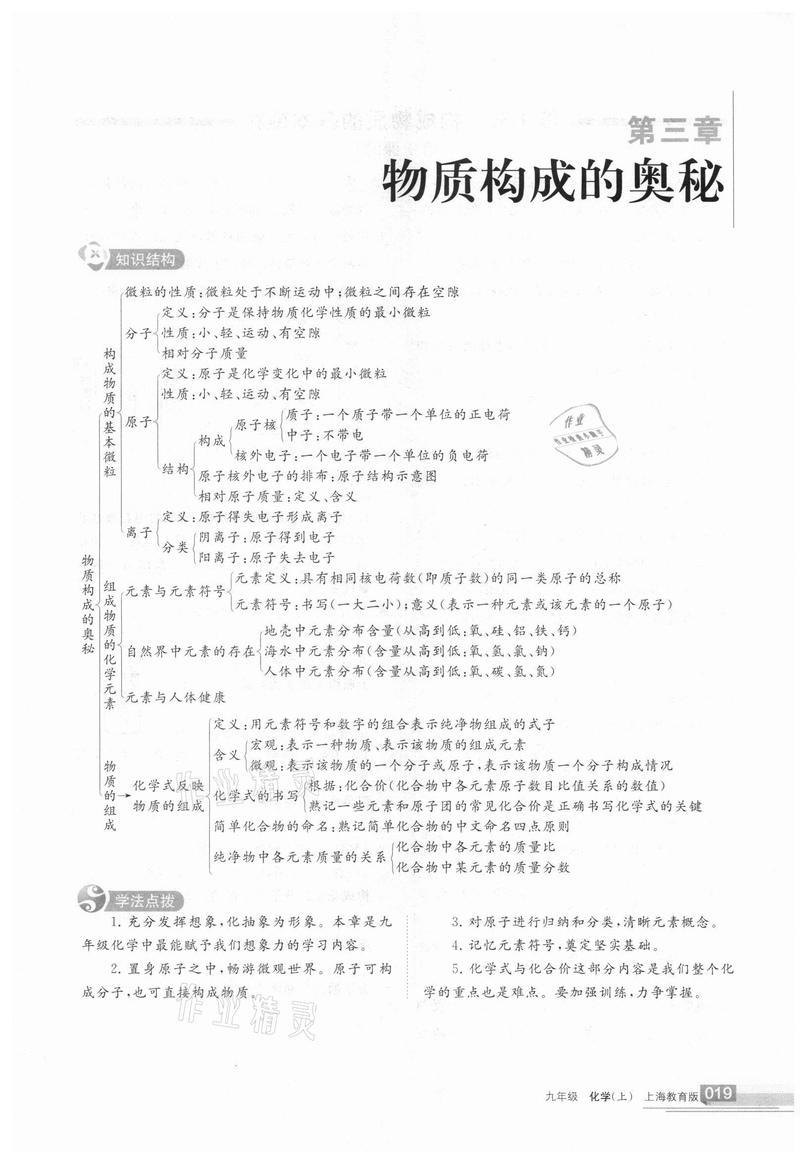 2020年学习之友九年级化学上册 参考答案第19页