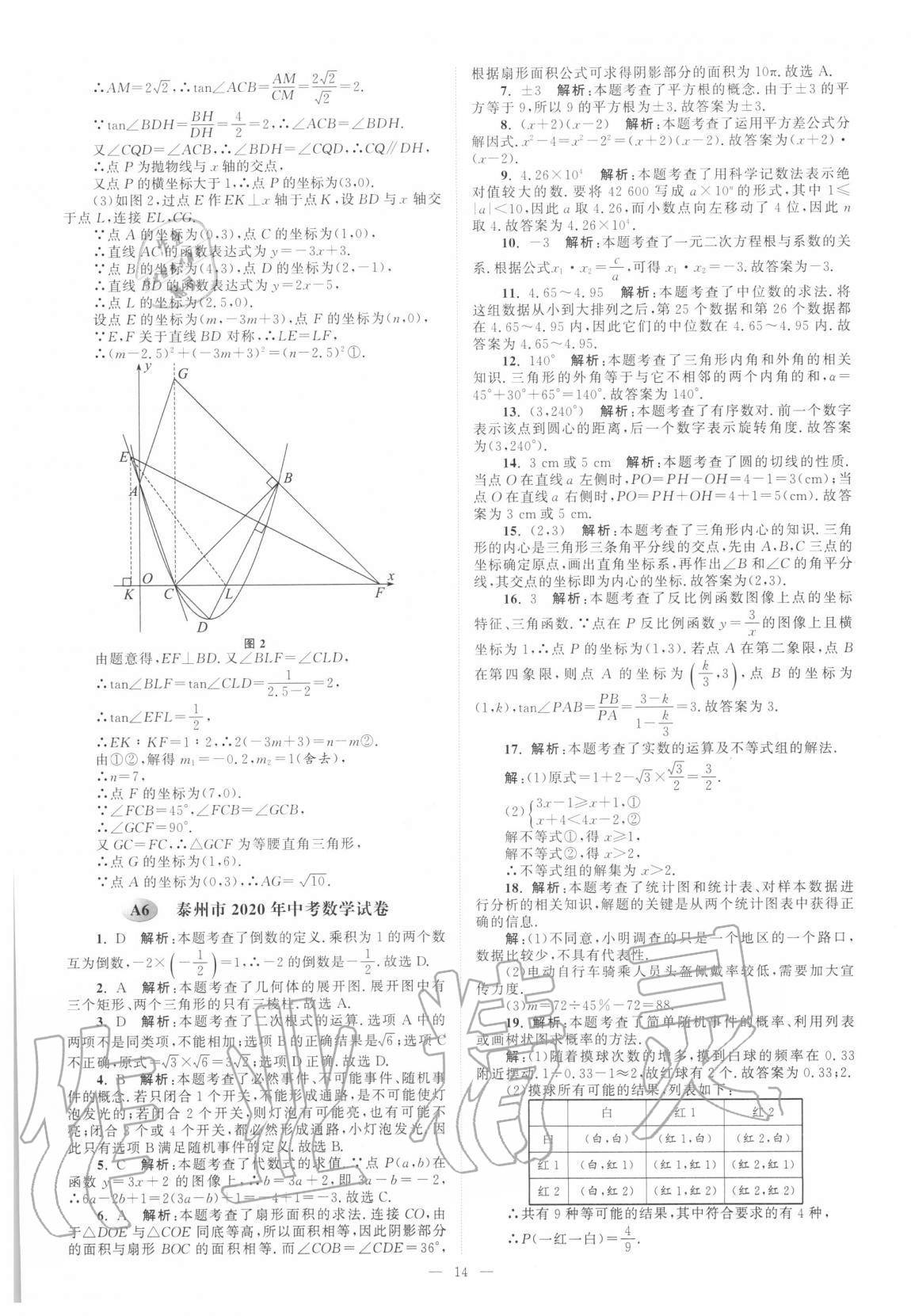 2021年江苏13大市中考真题模拟分类28套卷数学 第14页